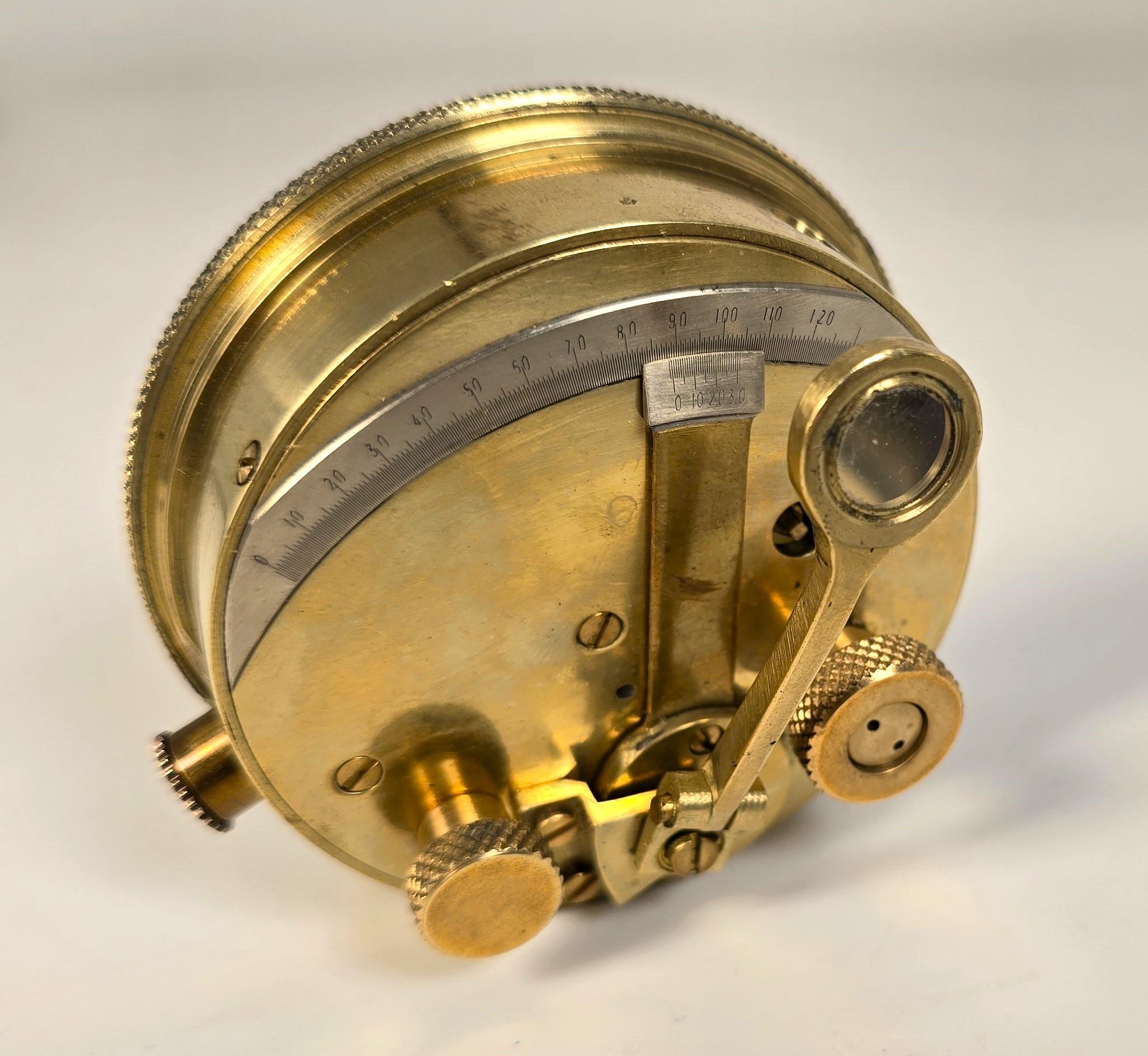 WW1 brass pocket military sextant made by Ryland & Sons, London circa 1915 For Sale 5