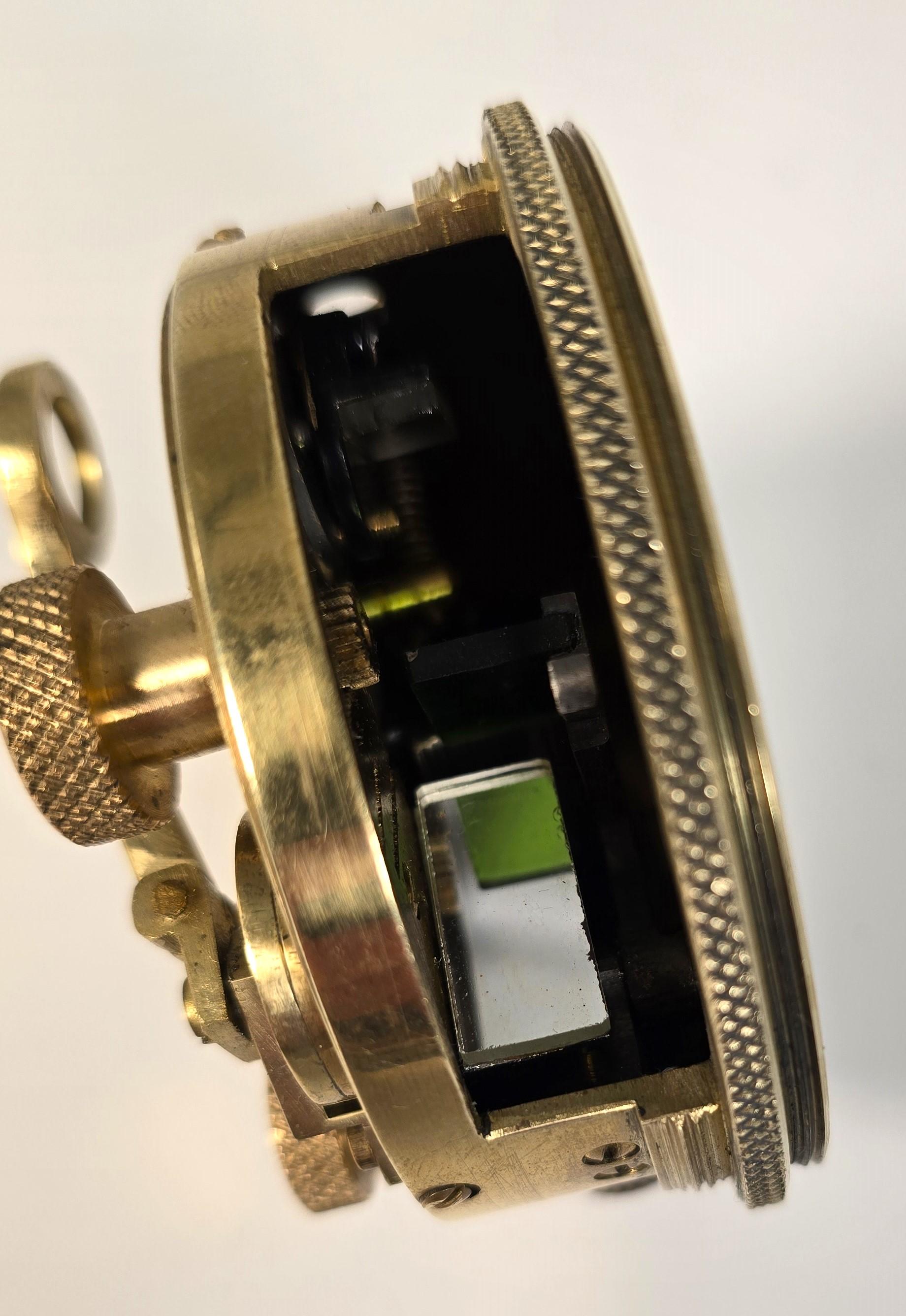 WW1 brass pocket military sextant made by Ryland & Sons, London circa 1915 For Sale 8