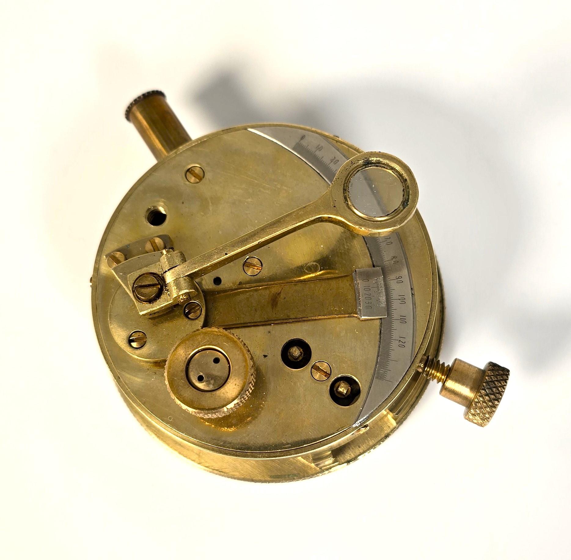 WW1 brass pocket military sextant made by Ryland & Sons, London circa 1915 For Sale 2