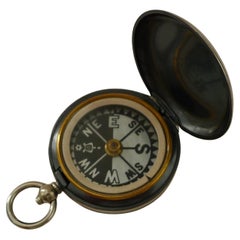 Antique WW1 British Officers Military Pocket Compass by Army & Navy  c.1916