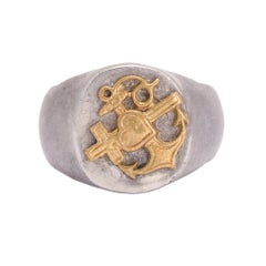 WW1 Hope Faith Charity Trench Art Signet Ring