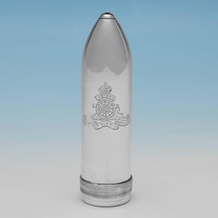 WW1 Interesse, Royal Artillery, Neuheit Silber Salz- und Pfeffertöpfe von 1918