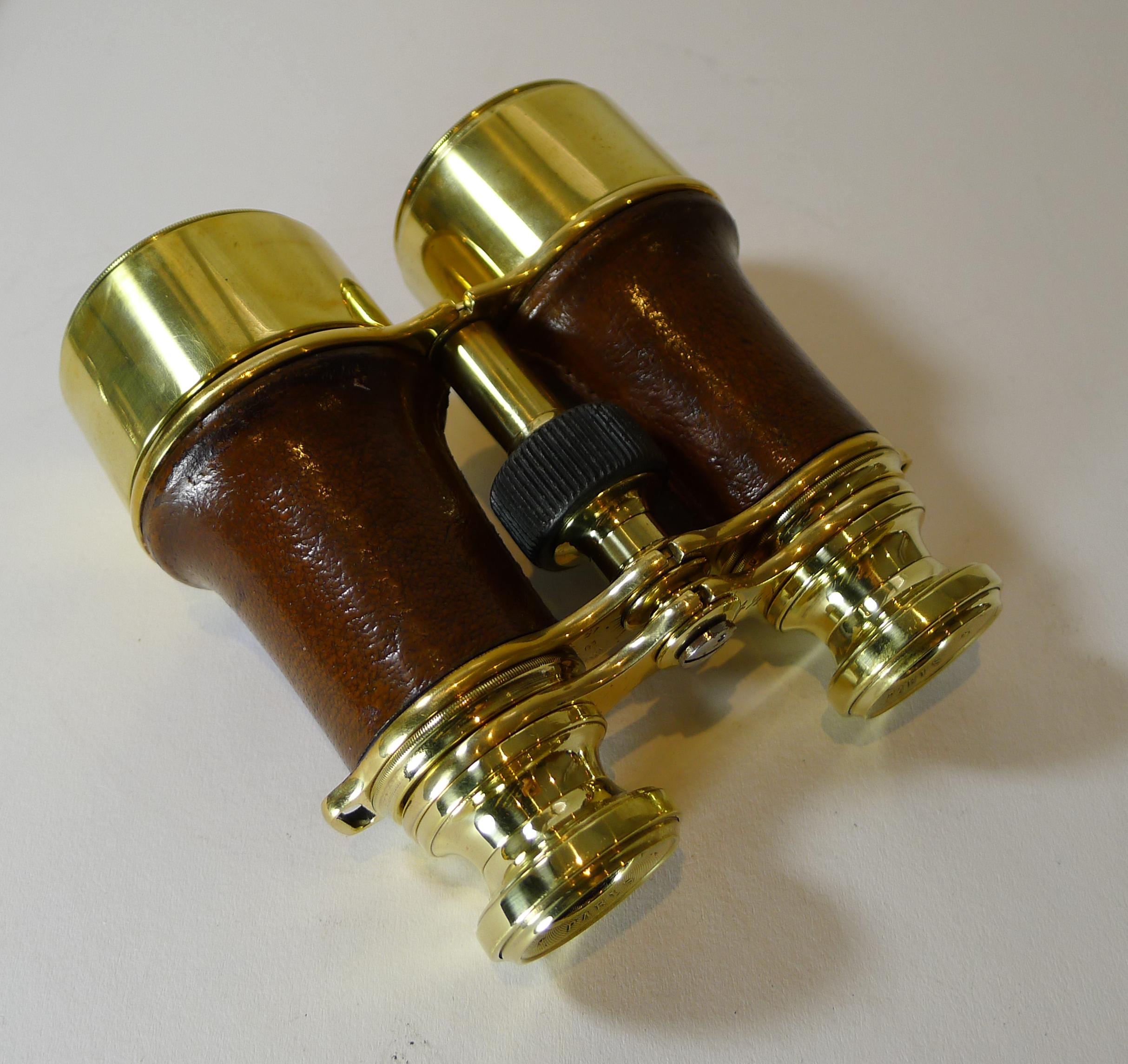 WW1 Issued Antique French Binoculars Signed L. Petit, Paris 4