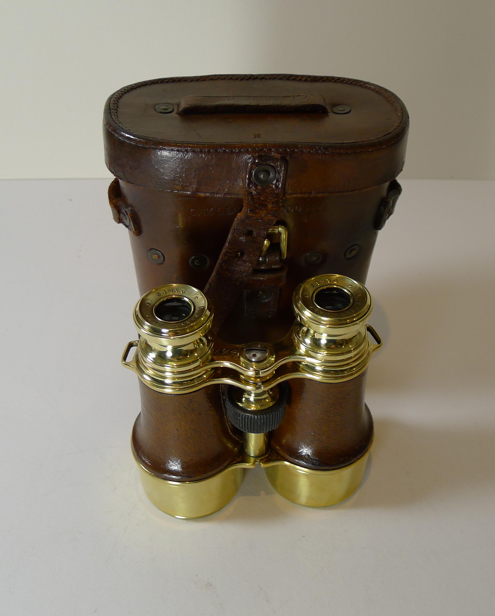 WW1 Issued Antique French Binoculars Signed L. Petit, Paris 5