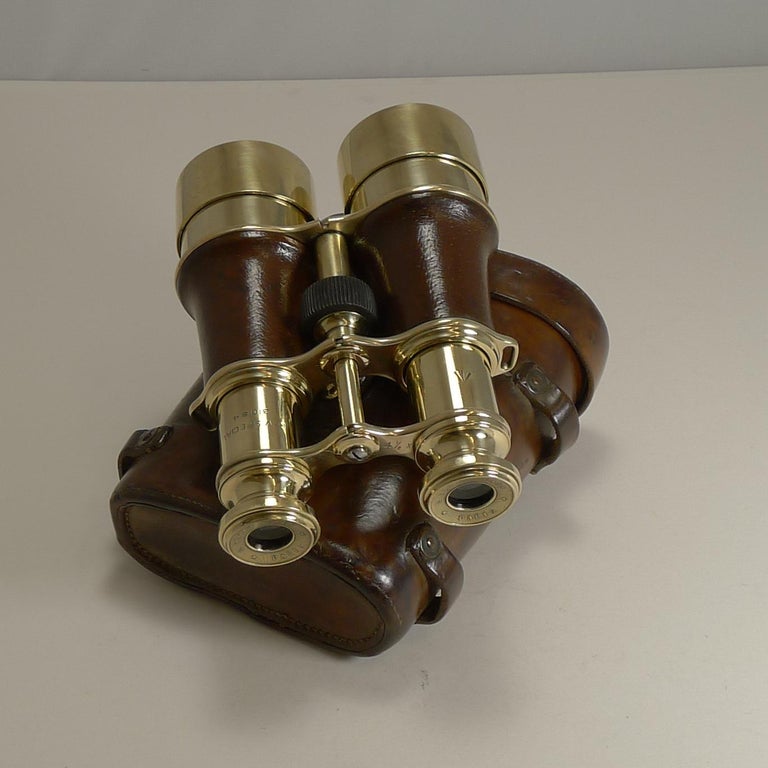 WW1 Issued Antique French Binoculars Signed L. Petit, Paris at 1stDibs