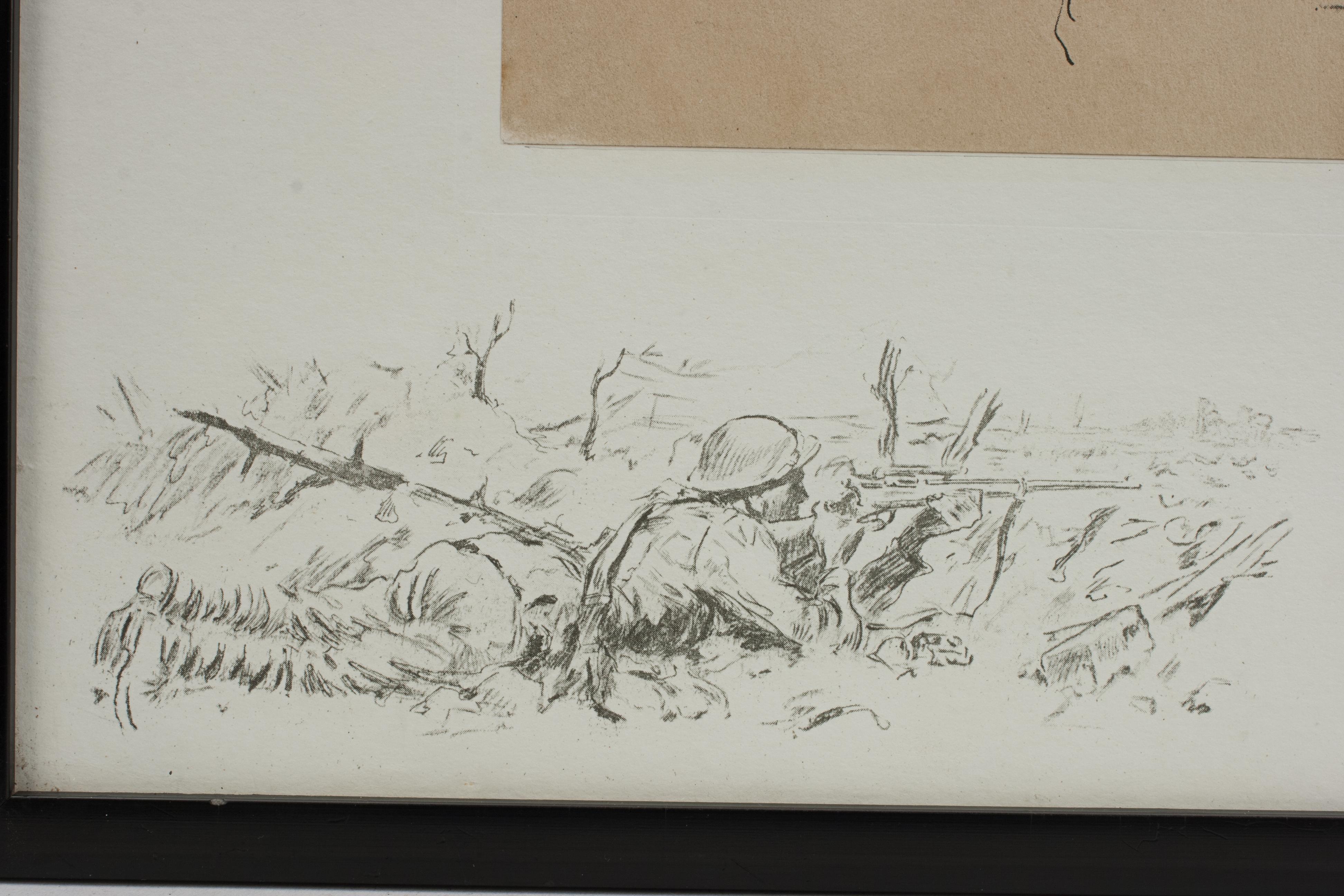Gravure militaire WW1, canadienne, par Snaffles en vente 1