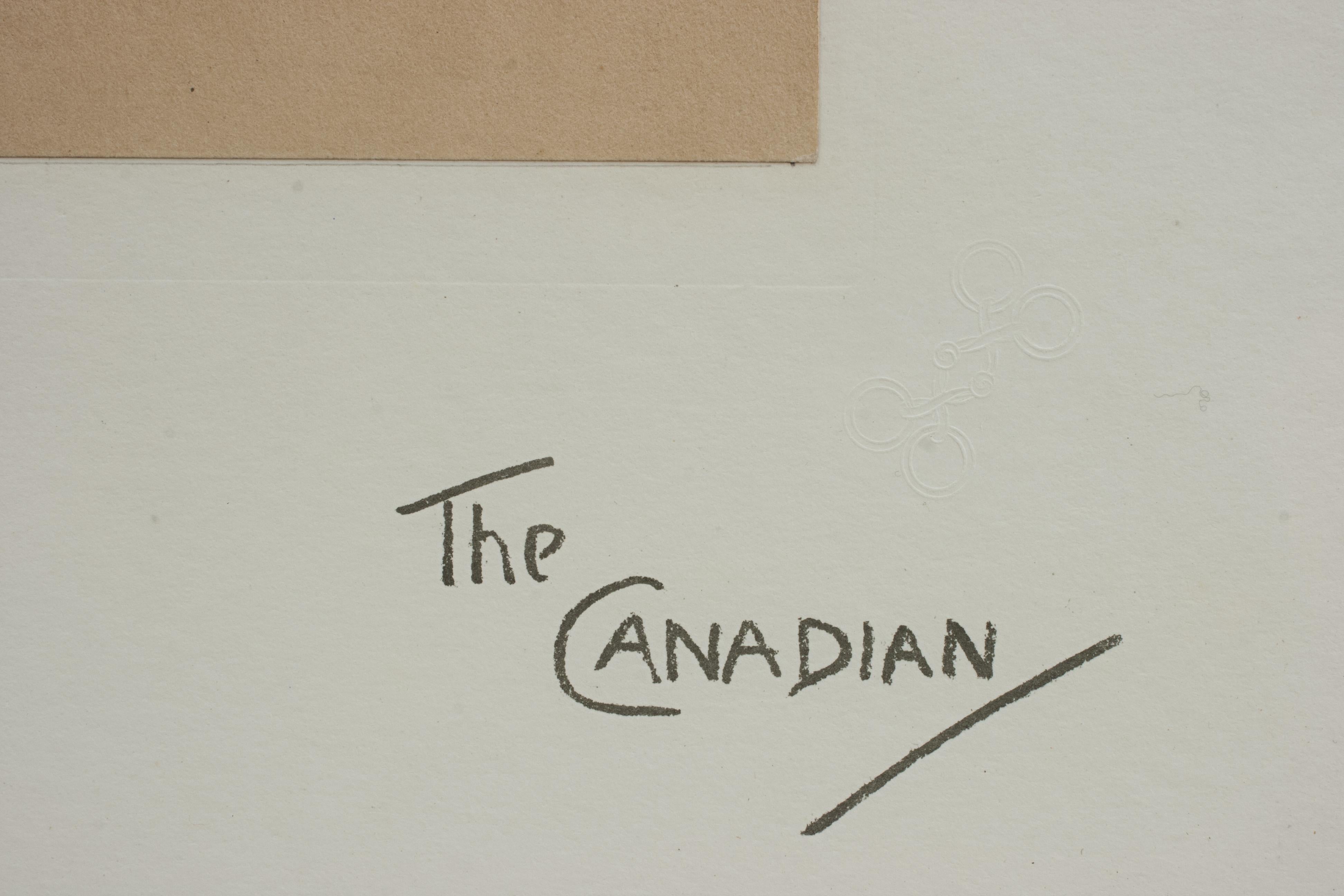 Gravure militaire WW1, canadienne, par Snaffles en vente 2