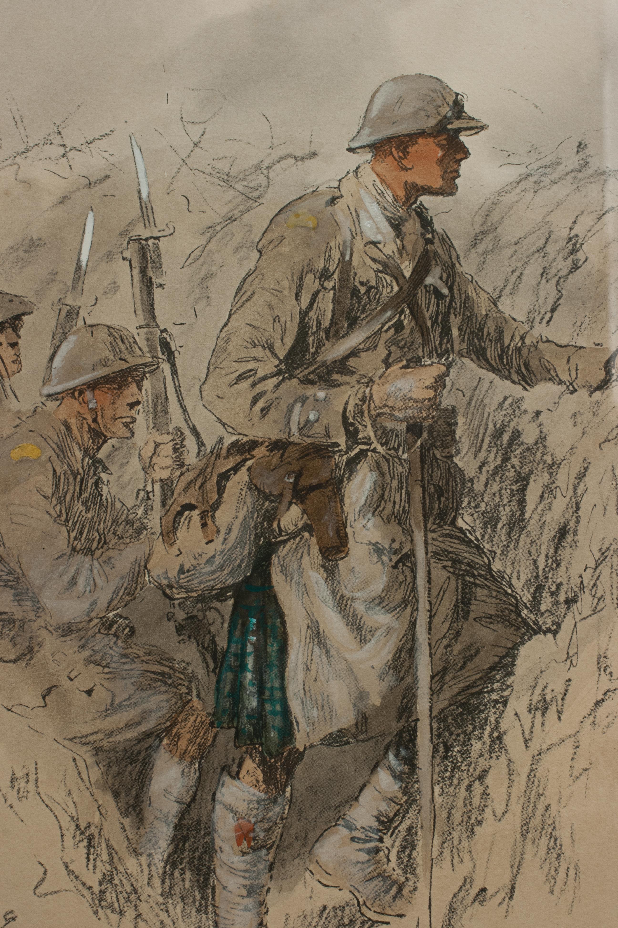 WW1 Military Print Heilan' Lad by Snaffles For Sale 2