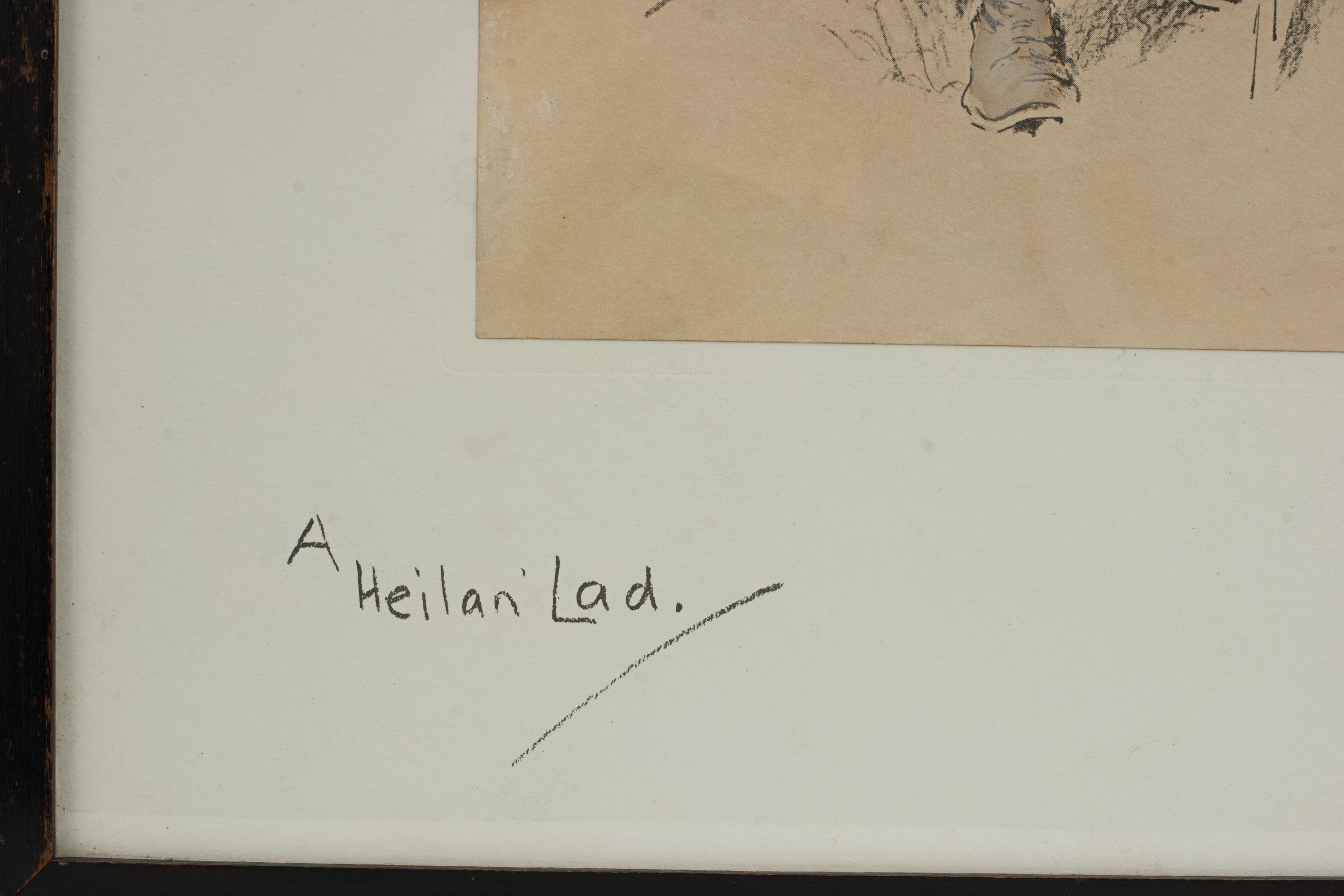 WW1 Military Print Heilan' Lad by Snaffles For Sale 3