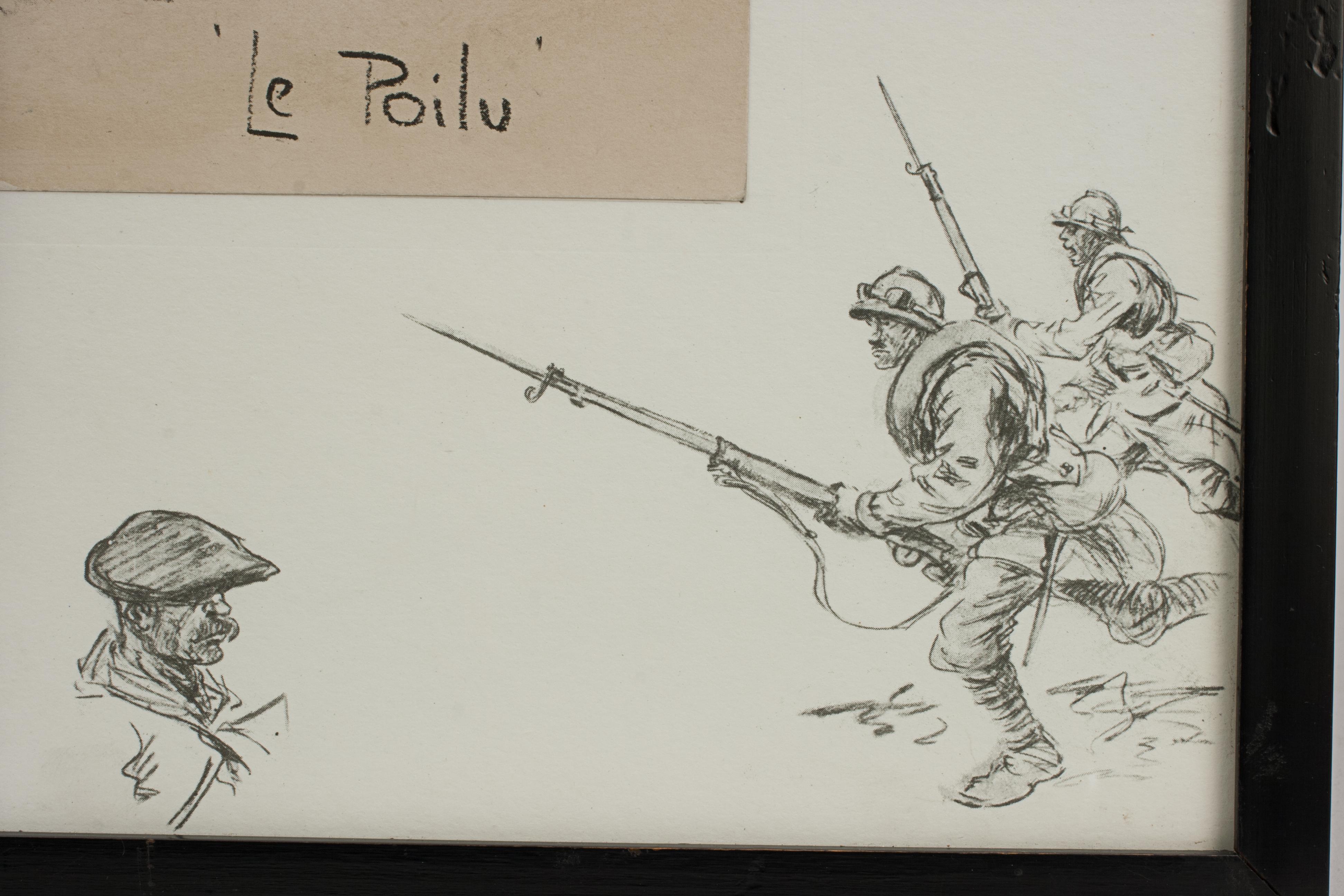 WW1 Military Print Le Poilu, by Snaffles For Sale 5