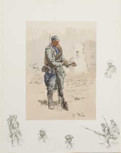 WW1 Military Print Le Poilu, by Snaffles