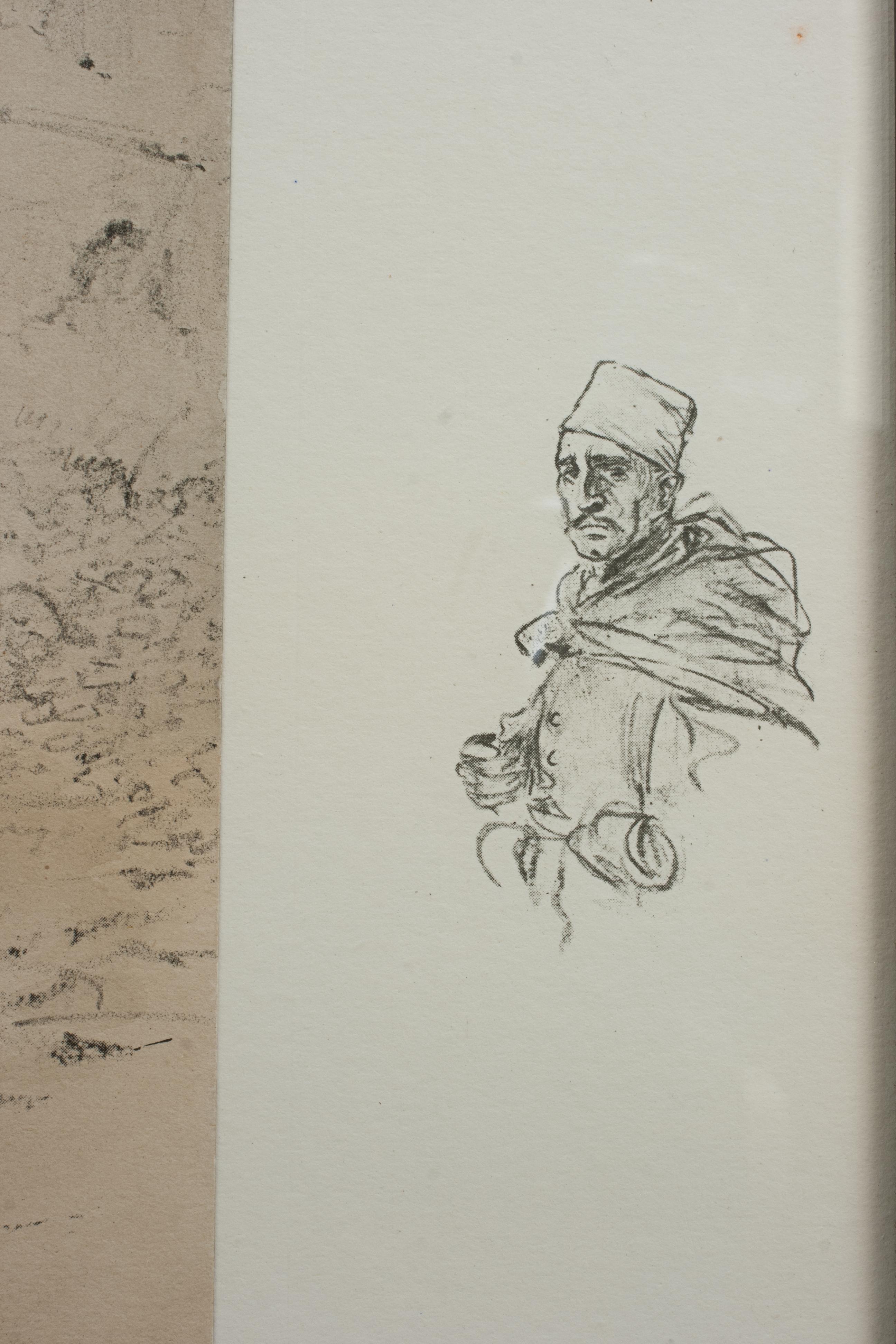 Paper WW1 Military Print Le Poilu, by Snaffles For Sale