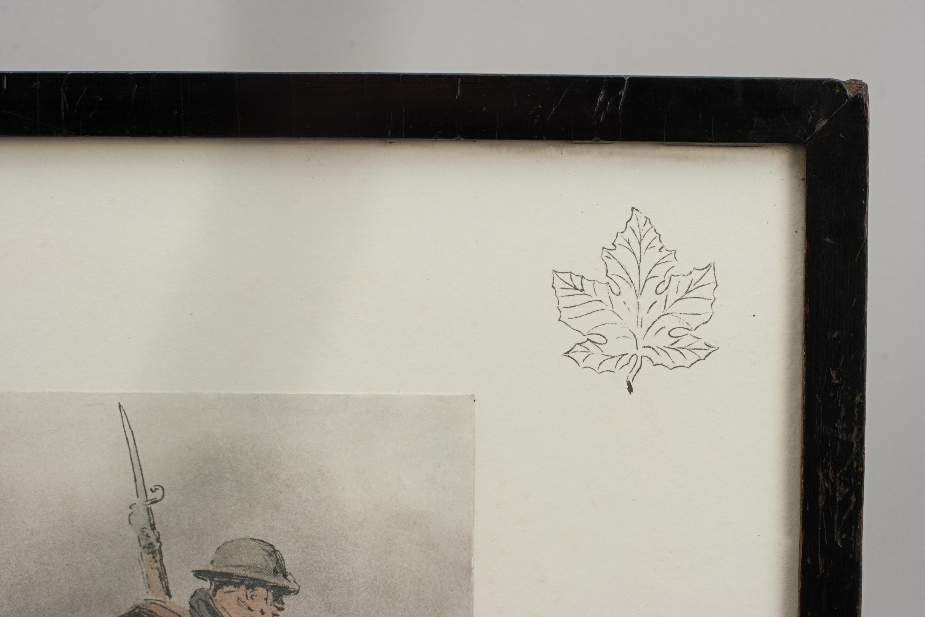 Papier Gravure militaire WW1, Vimy, par Snaffles en vente