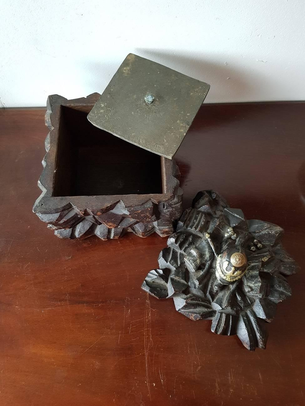 WW1 Trench Art German Tabacco Box In Good Condition In Raalte, NL