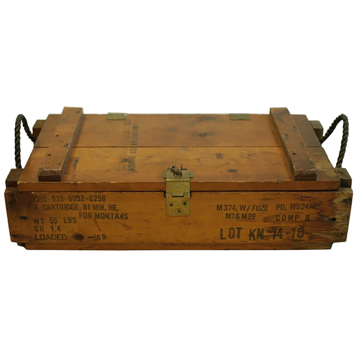WW11 Wooden Mortar Cartidge Box, circa 1940s