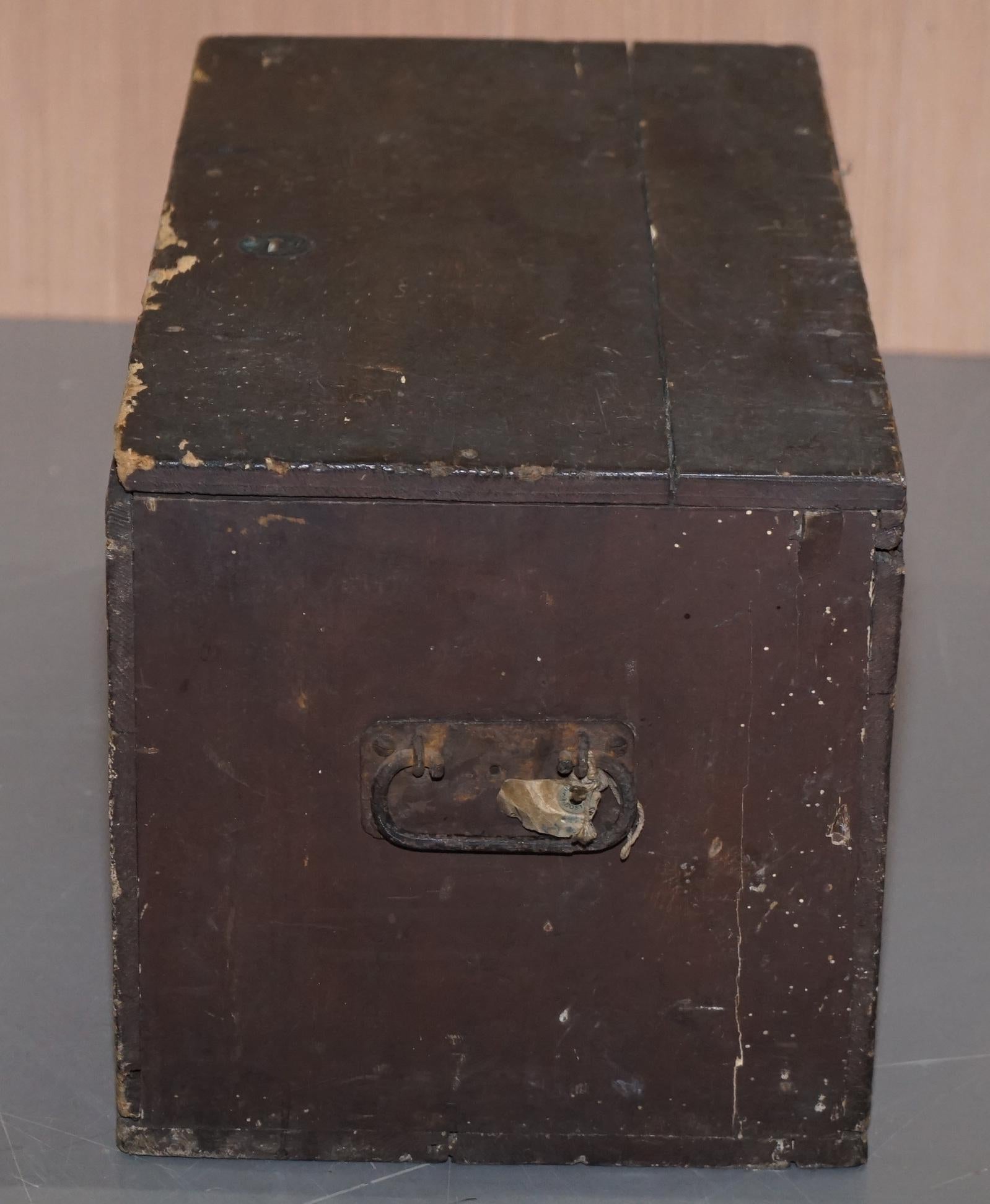 WW2 1939-1945 8th Battalion the Durham Hd Hq Wing Military Campaign Chest Trunk For Sale 1