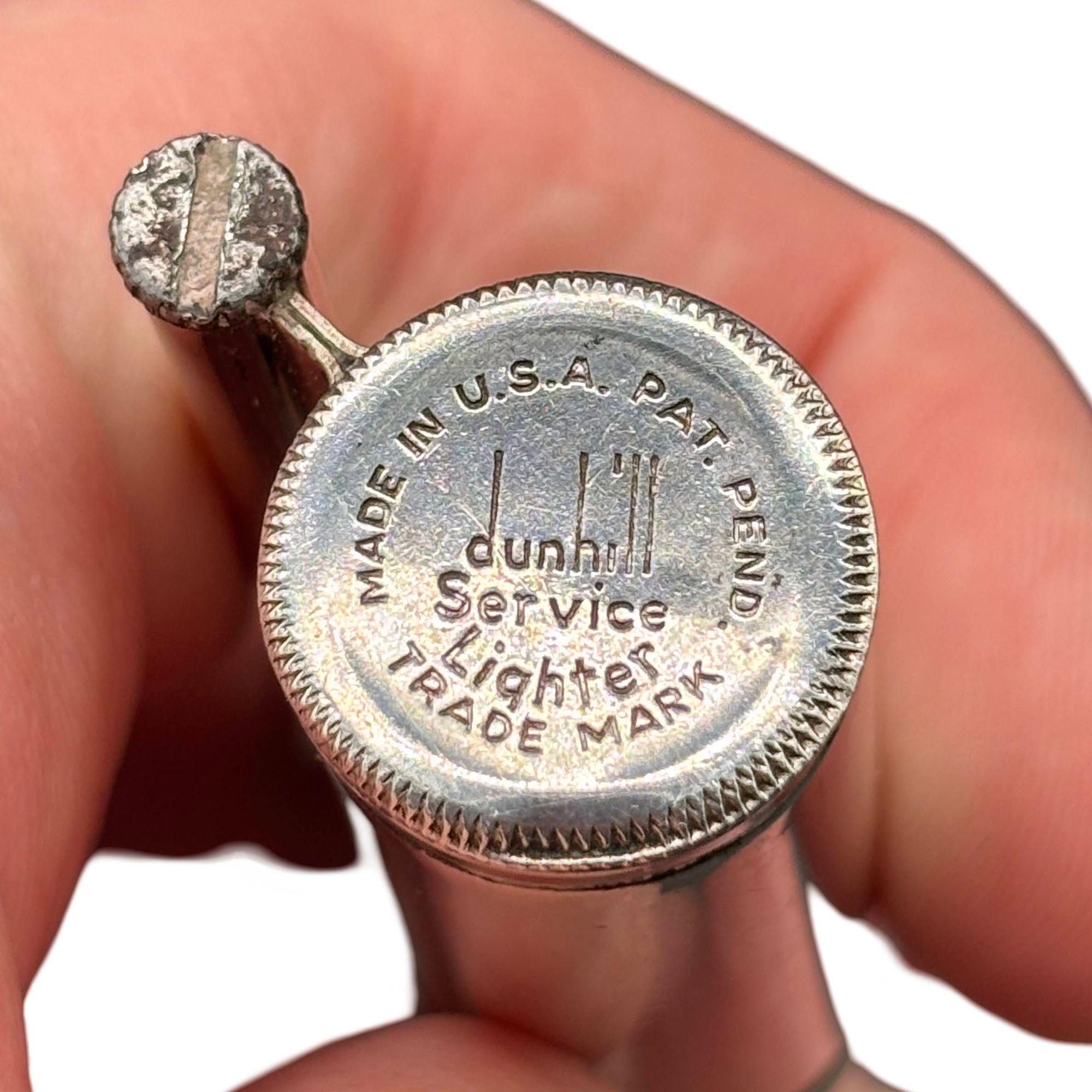 Metà XX secolo Accendino militare da trincea Dunhill d'epoca in argento sterling della seconda guerra mondiale in vendita