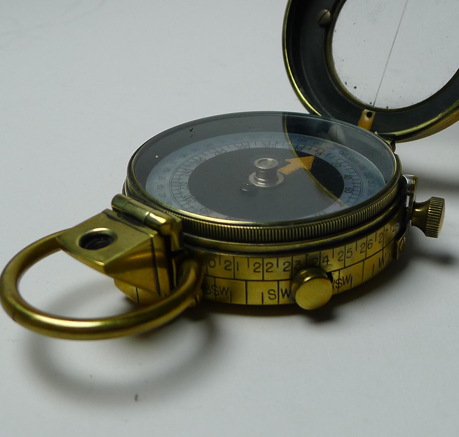 WWI 1917 British Army Officer's Compass, Verner's Patent by French Ltd. 6