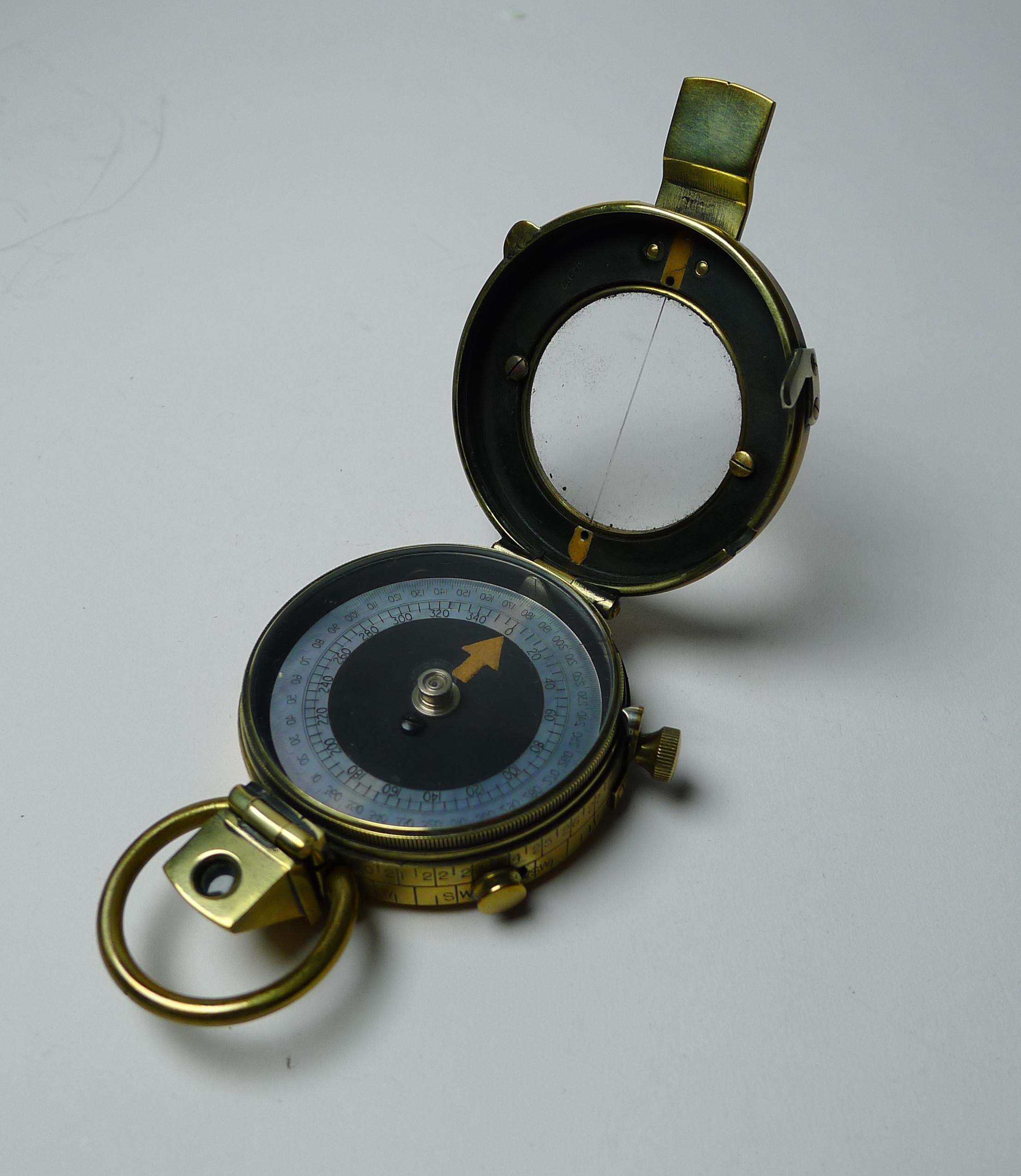 WWI 1917 British Army Officer's Compass, Verner's Patent by French Ltd. 7