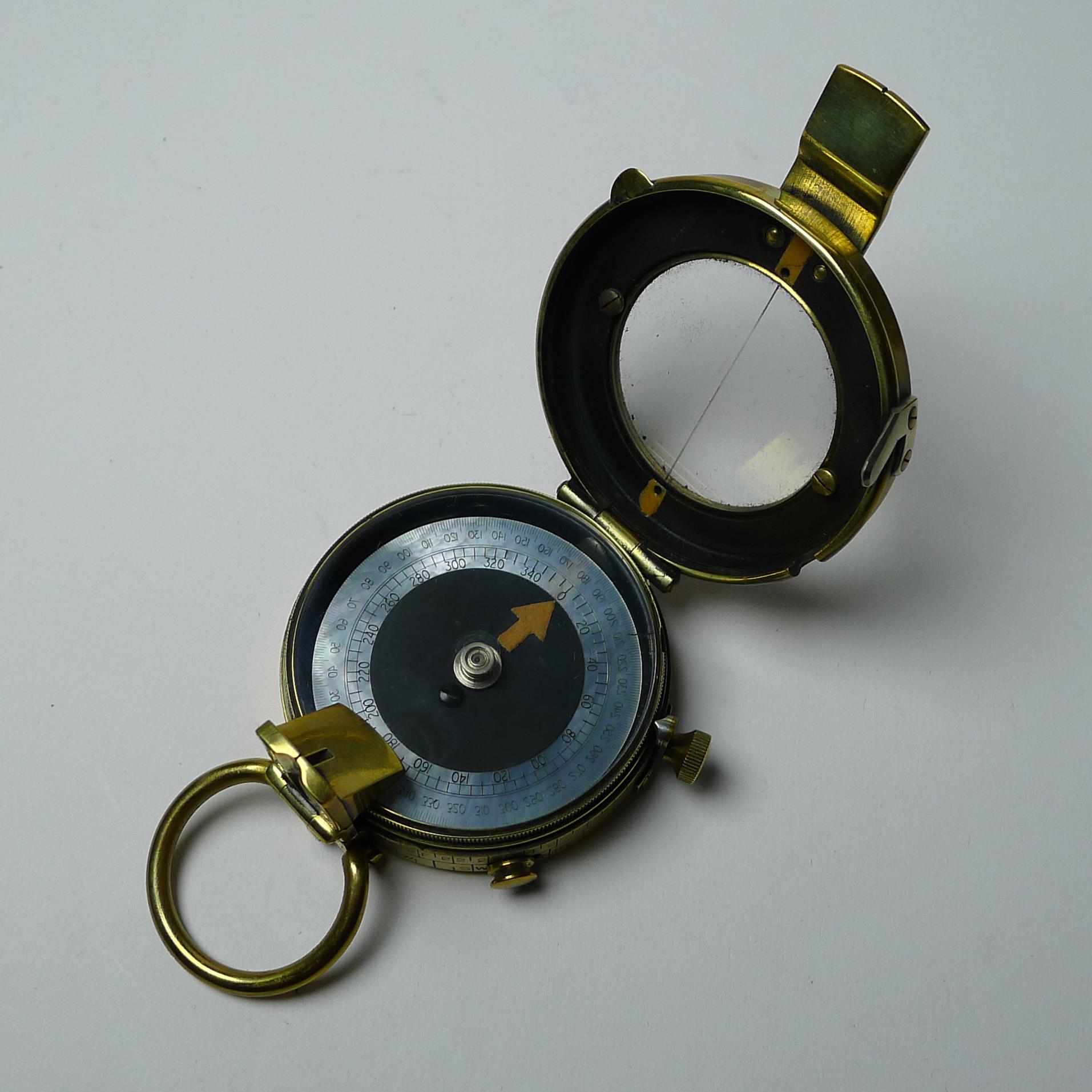 WWI 1917 British Army Officer's Compass, Verner's Patent by French Ltd. 9