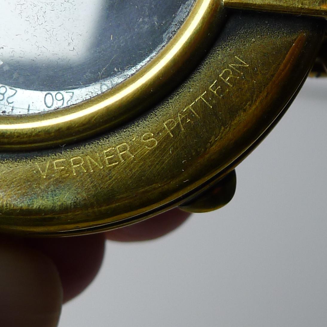 Early 20th Century WWI 1917 British Army Officer's Compass, Verner's Patent by French Ltd.