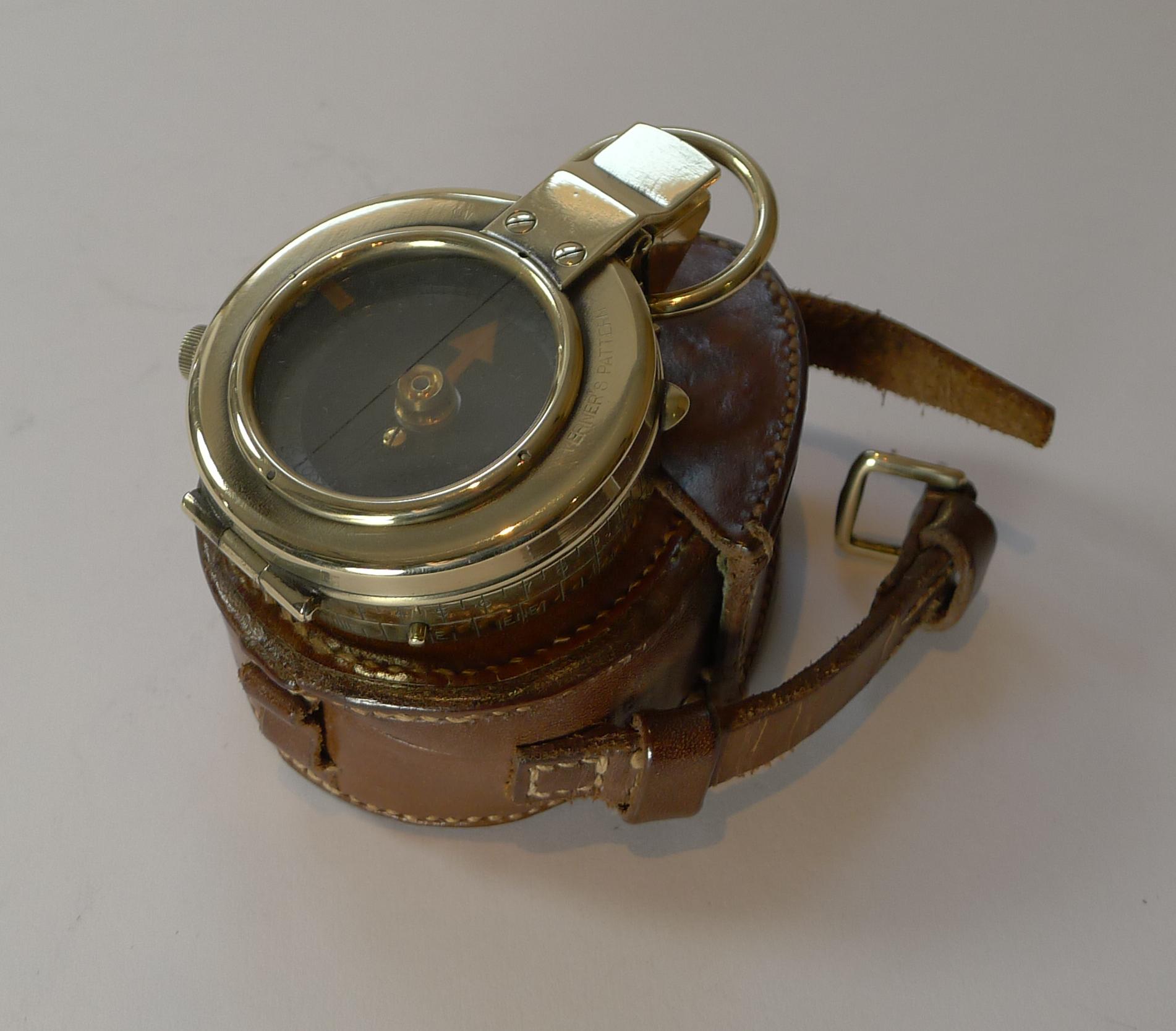 English WWI 1917 British Army Officer's Compass, Verner's Patent MK VIII by French Ltd