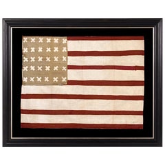 Antique WWI Belgian-Made Version of the Stars & Stripes, a WWI Liberation Flag