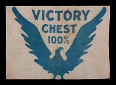 WWI Bond Drive Flag, With Prussian Blue Eagle, ca 1919
