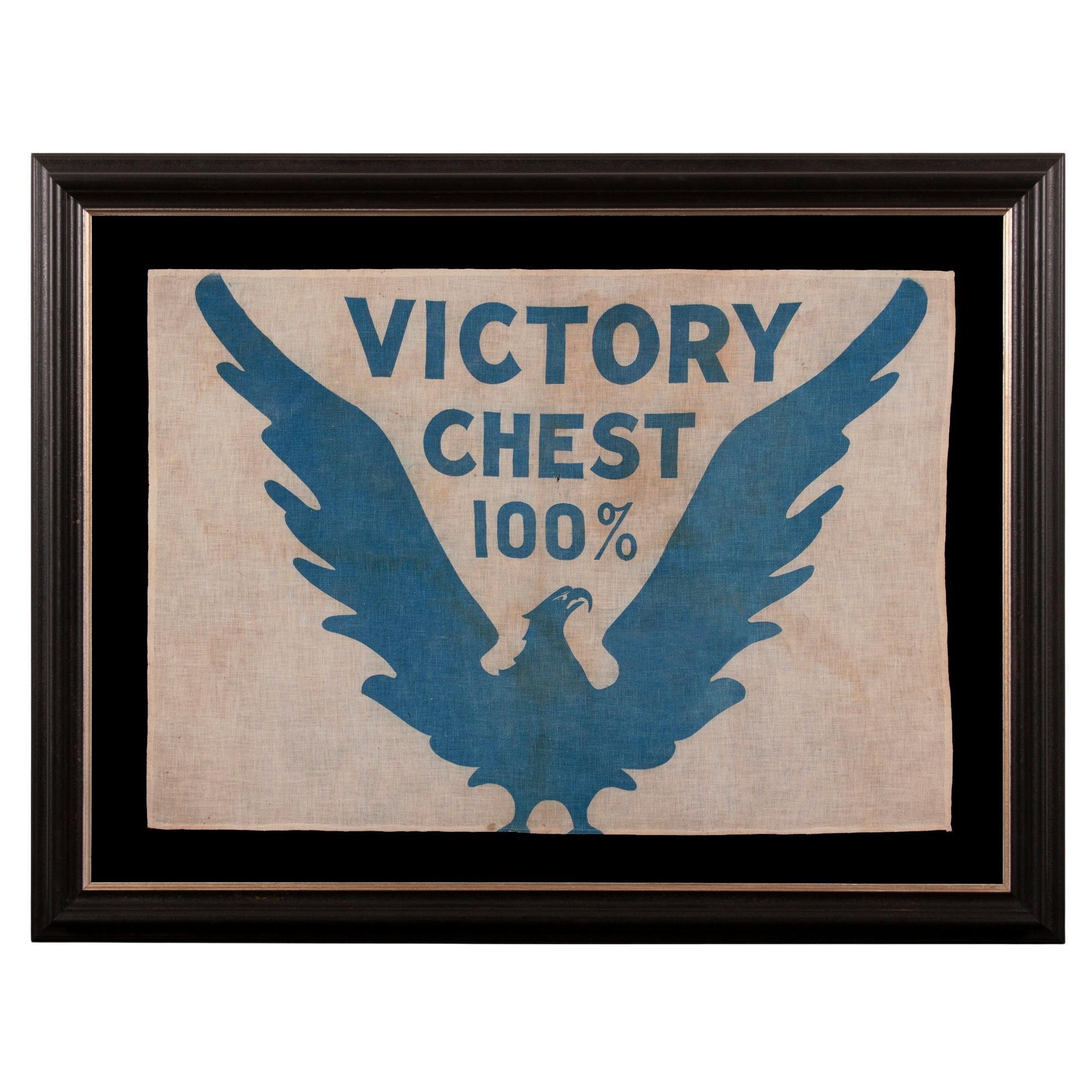 WWI Bond Drive Flag, With Prussian Blue Eagle, ca 1919