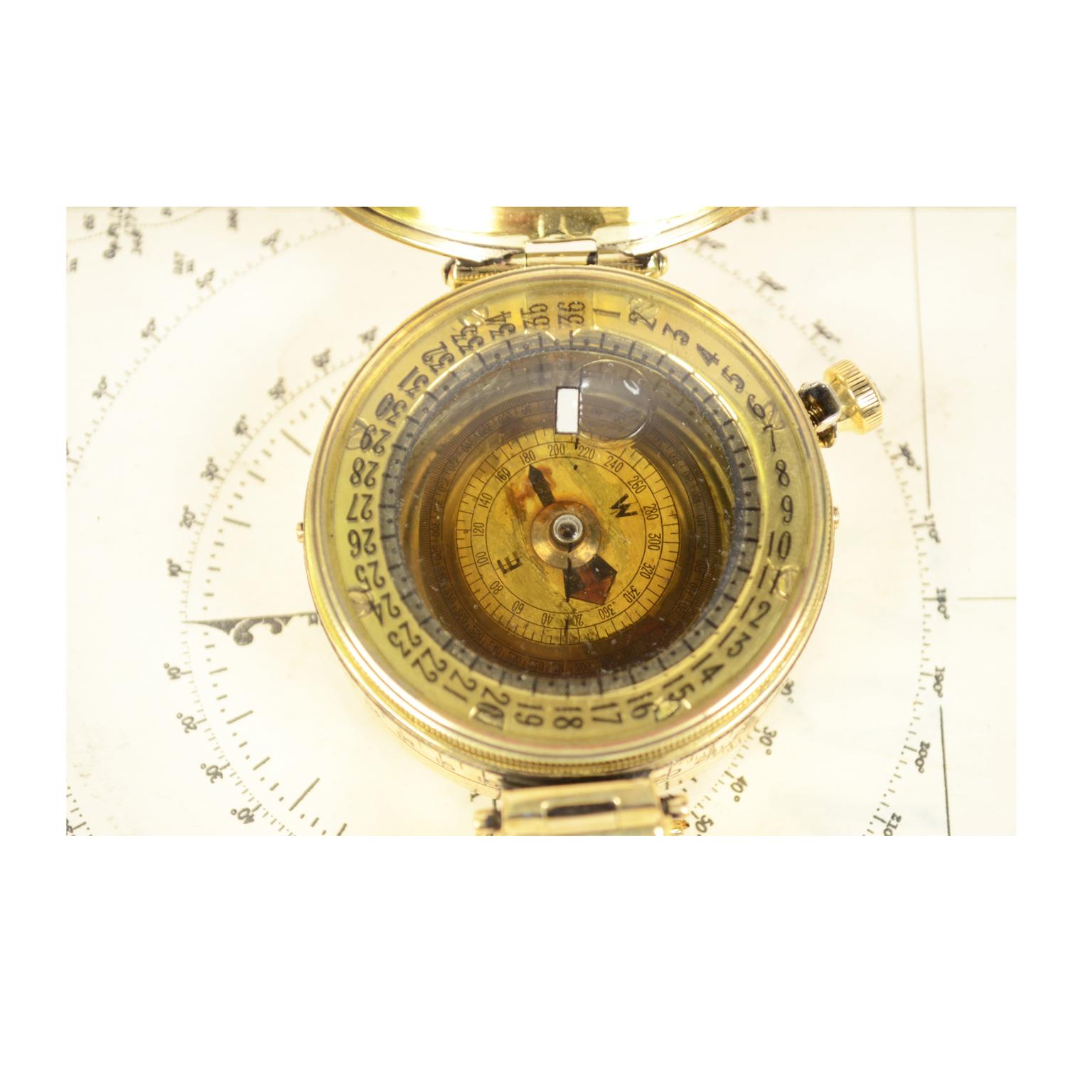 WWI Brass Compass Used by the British Army Officers 2