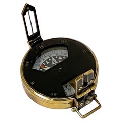 WWI British Military Sighting Compass with Original Leather Case