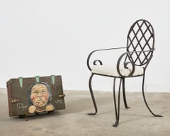 WWI Era Military Trunk Painted by Artist Ira Yeager