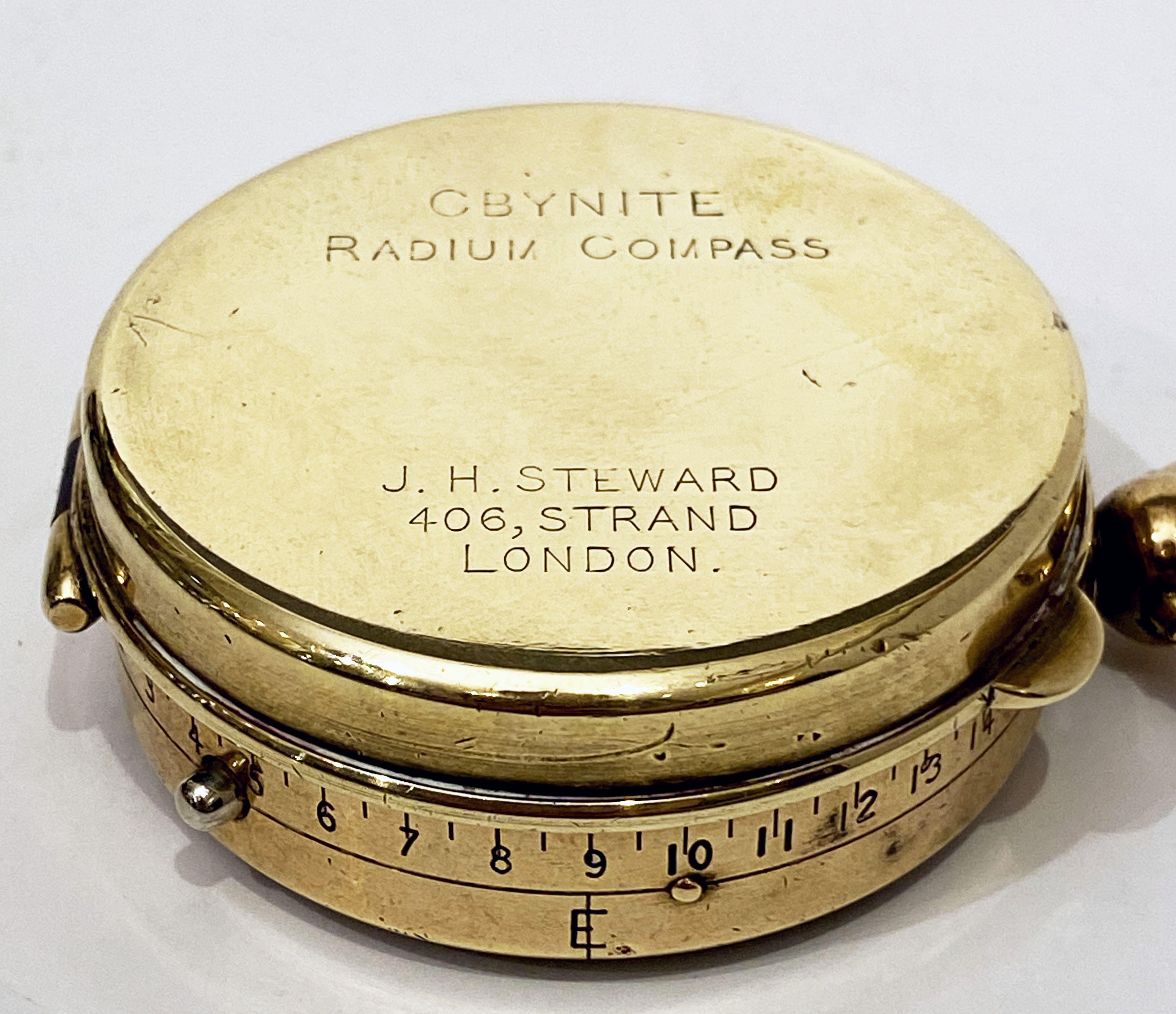 WWI Military Officer's Marching Compass, Cbynite Radium Compass 3