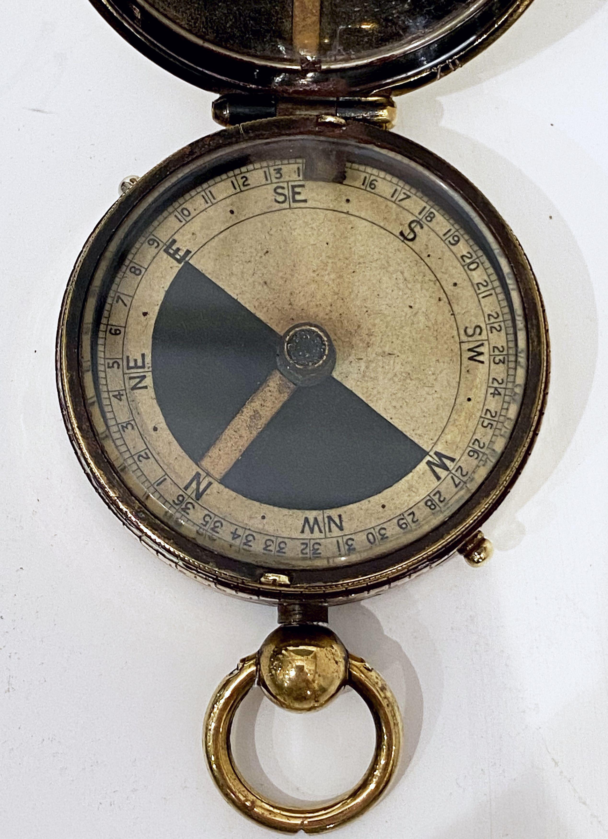 English WWI Military Officer's Marching Compass, Cbynite Radium Compass