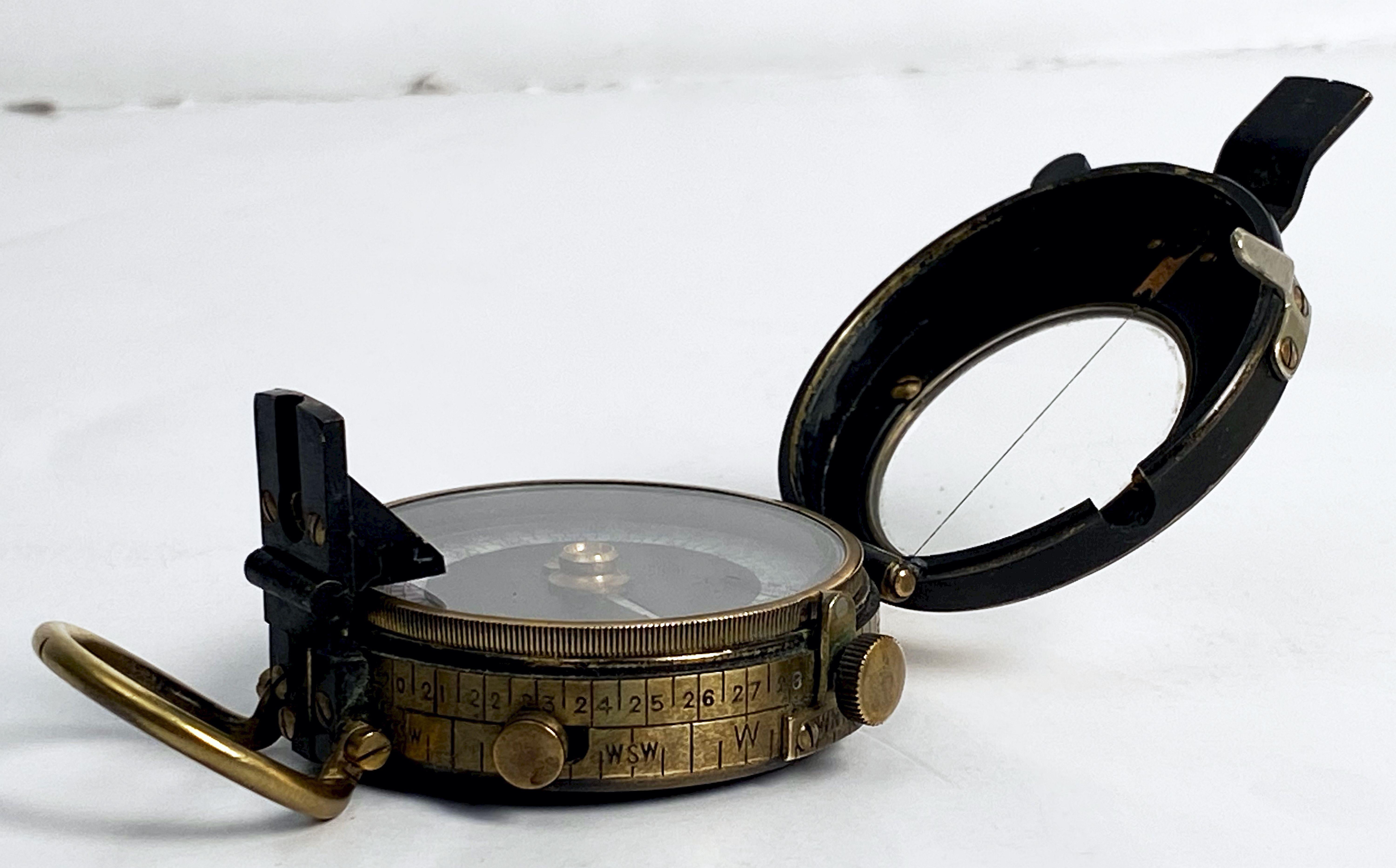 WWI Military Officer's Marching Compass Dated 1918, Verners Patent VIII 2