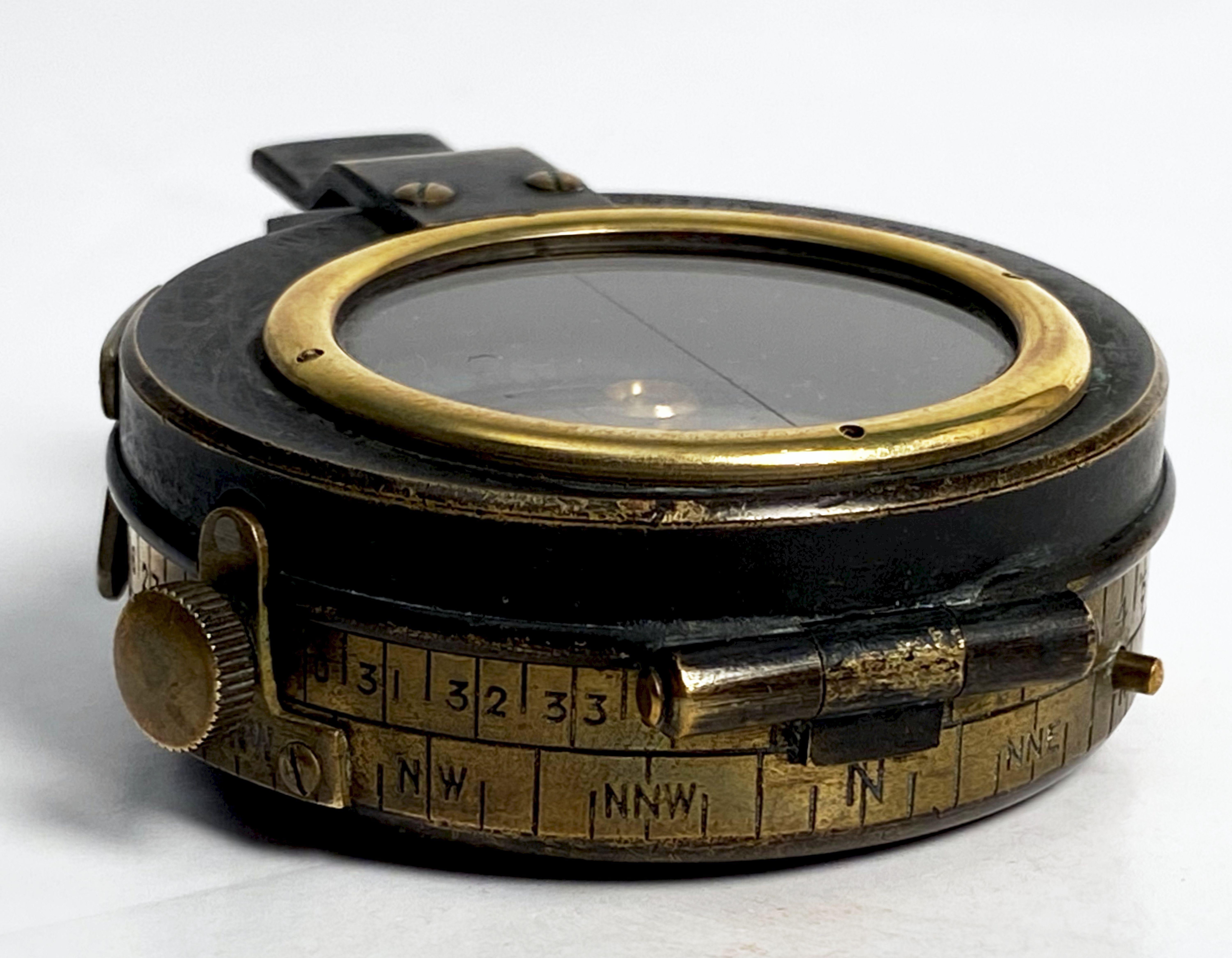 WWI Military Officer's Marching Compass Dated 1918, Verners Patent VIII 7