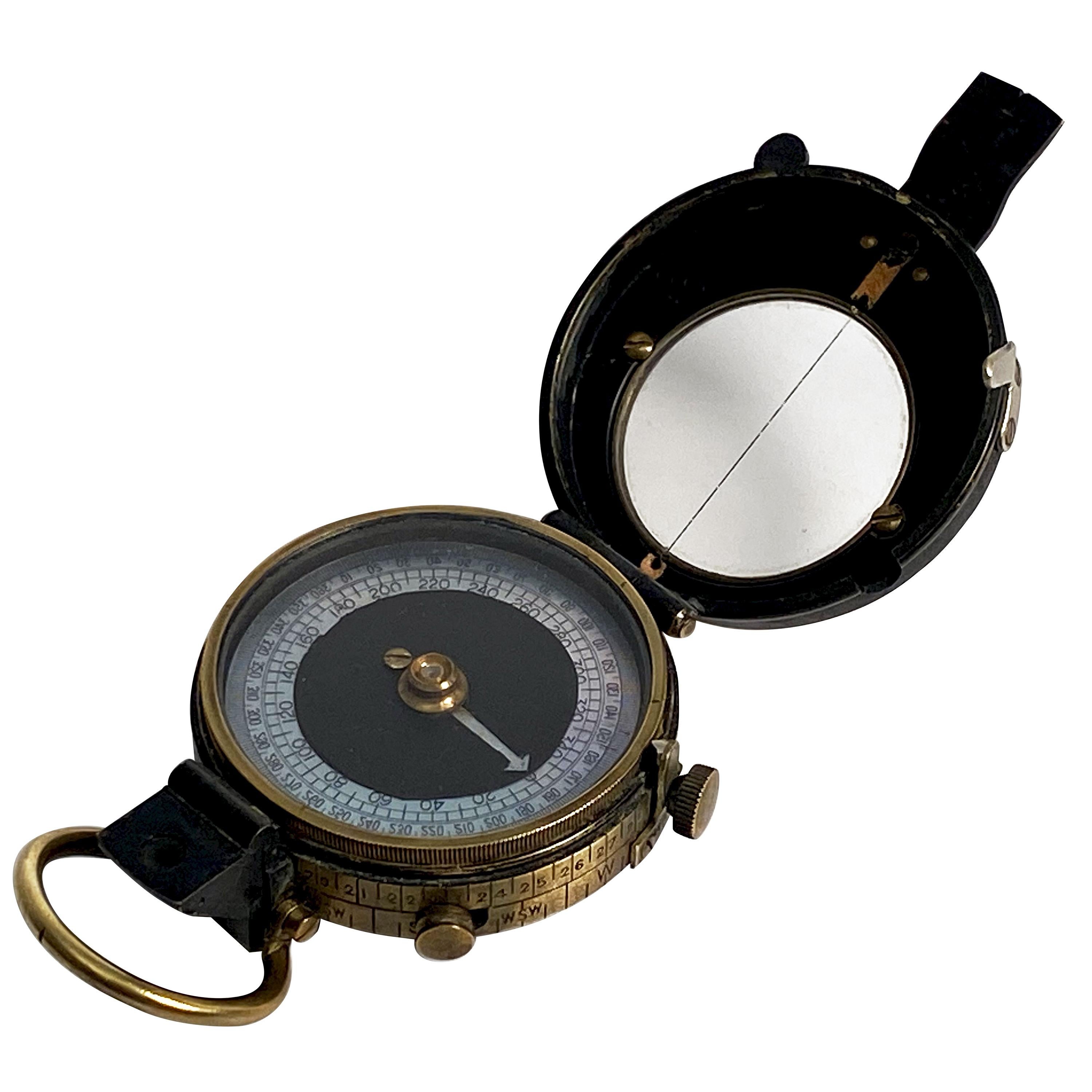 WWI Military Officer's Marching Compass Dated 1918, Verners Patent VIII