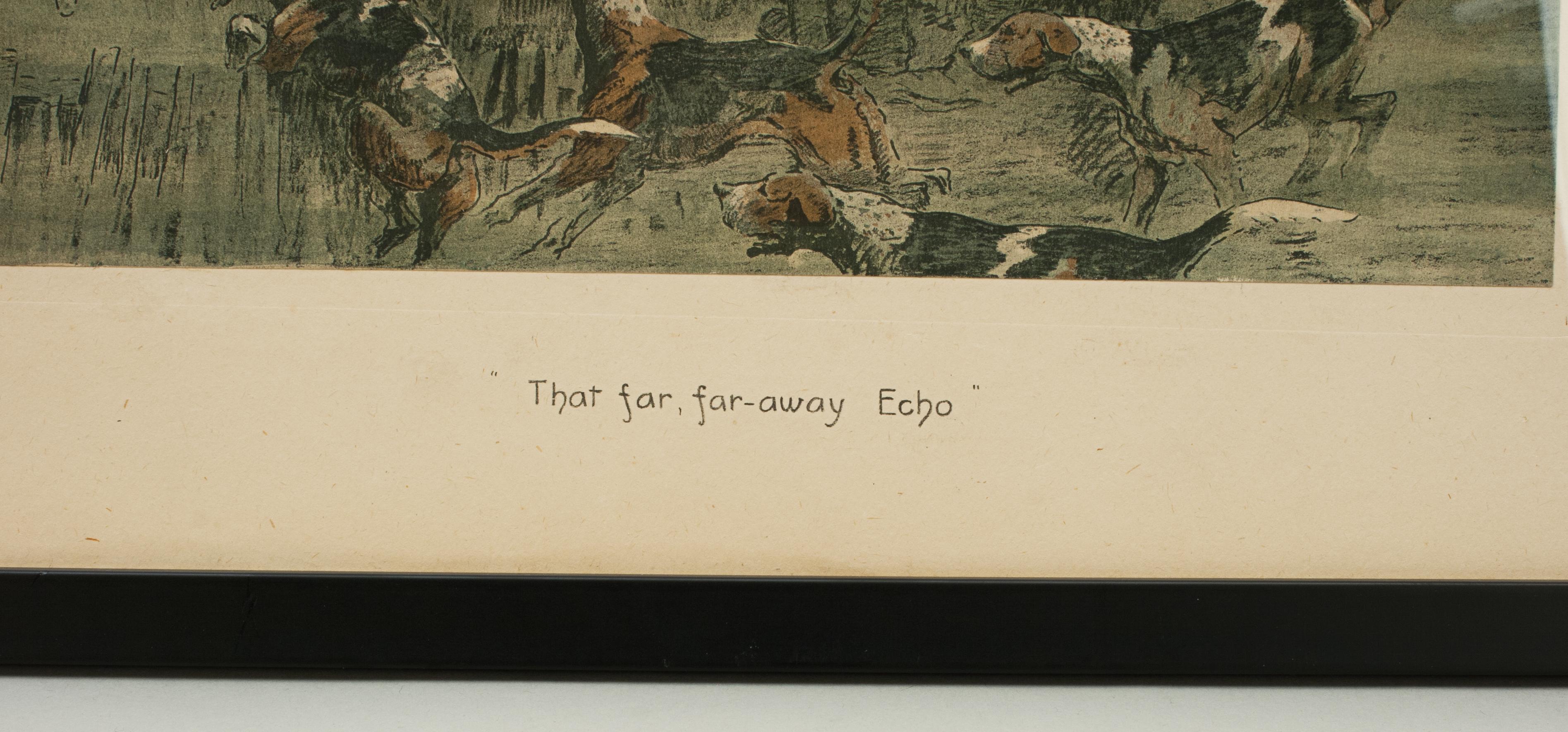 British WWI Military Print, That Far, Far-away Echo by Snaffles