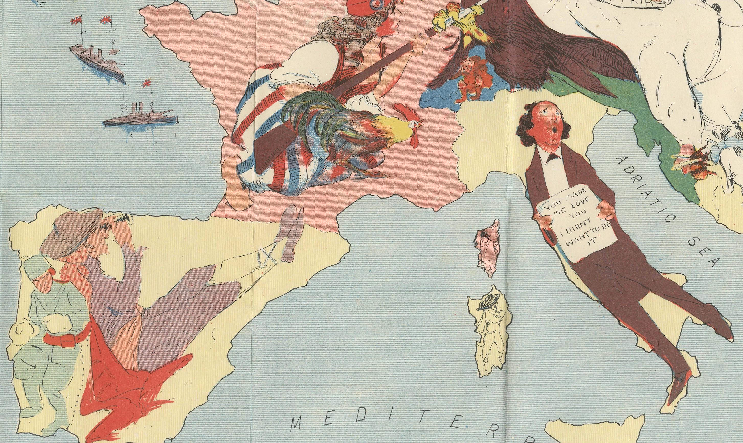 Papier Carte satirique de la Première Guerre mondiale : Kill That Eagle