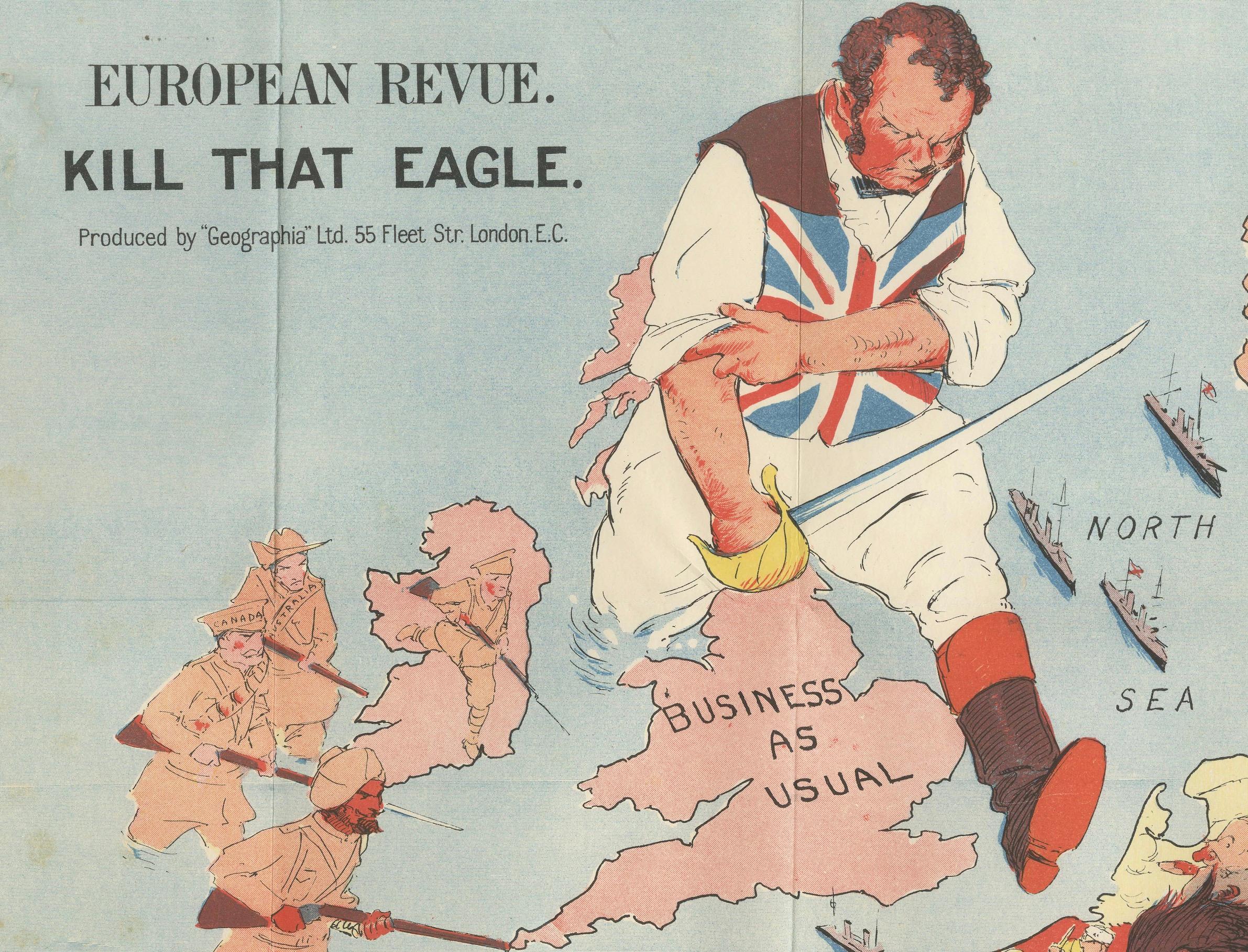Carte satirique de la Première Guerre mondiale : Kill That Eagle