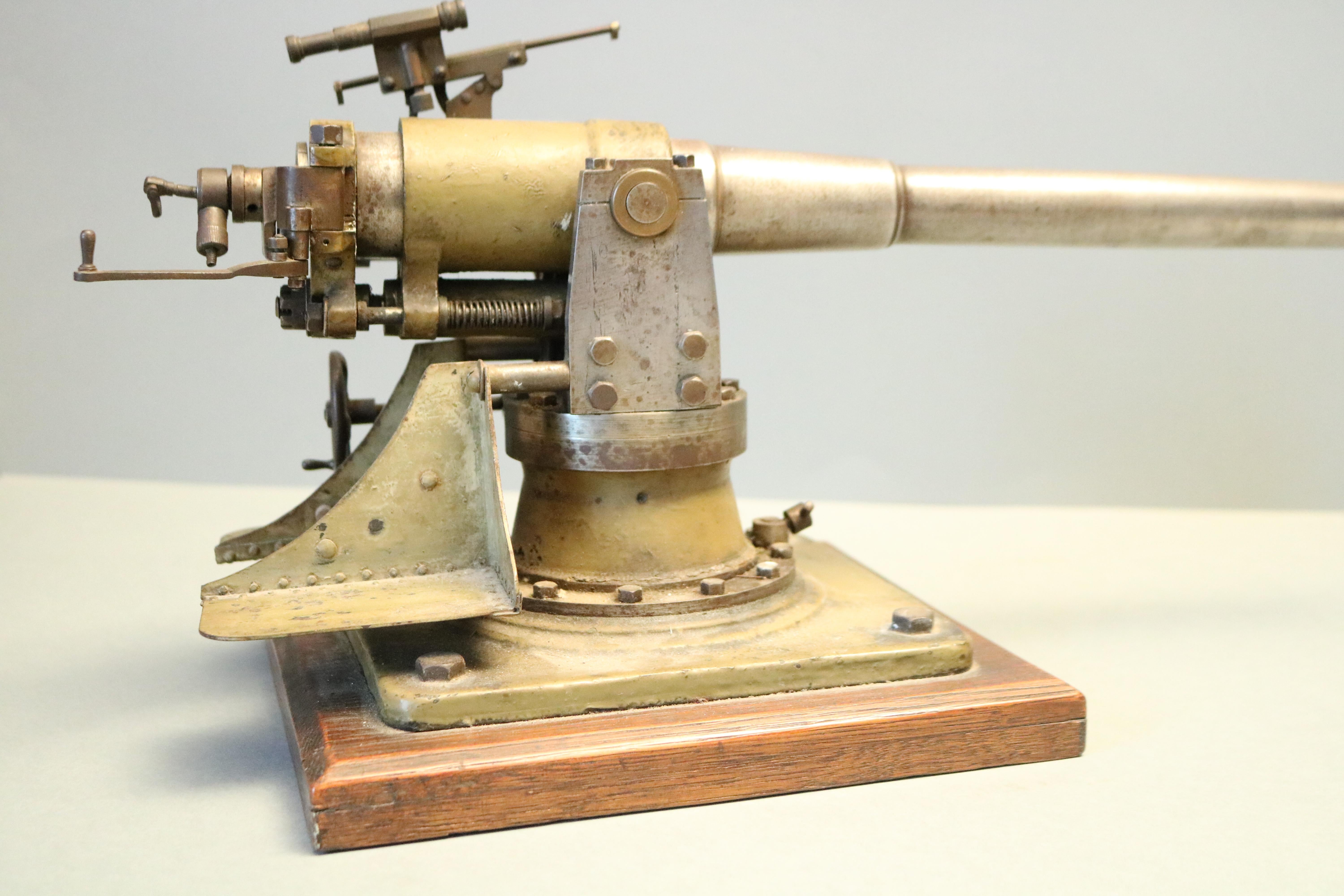 20th Century WWI Scale Model of a Coastal Defence Gun