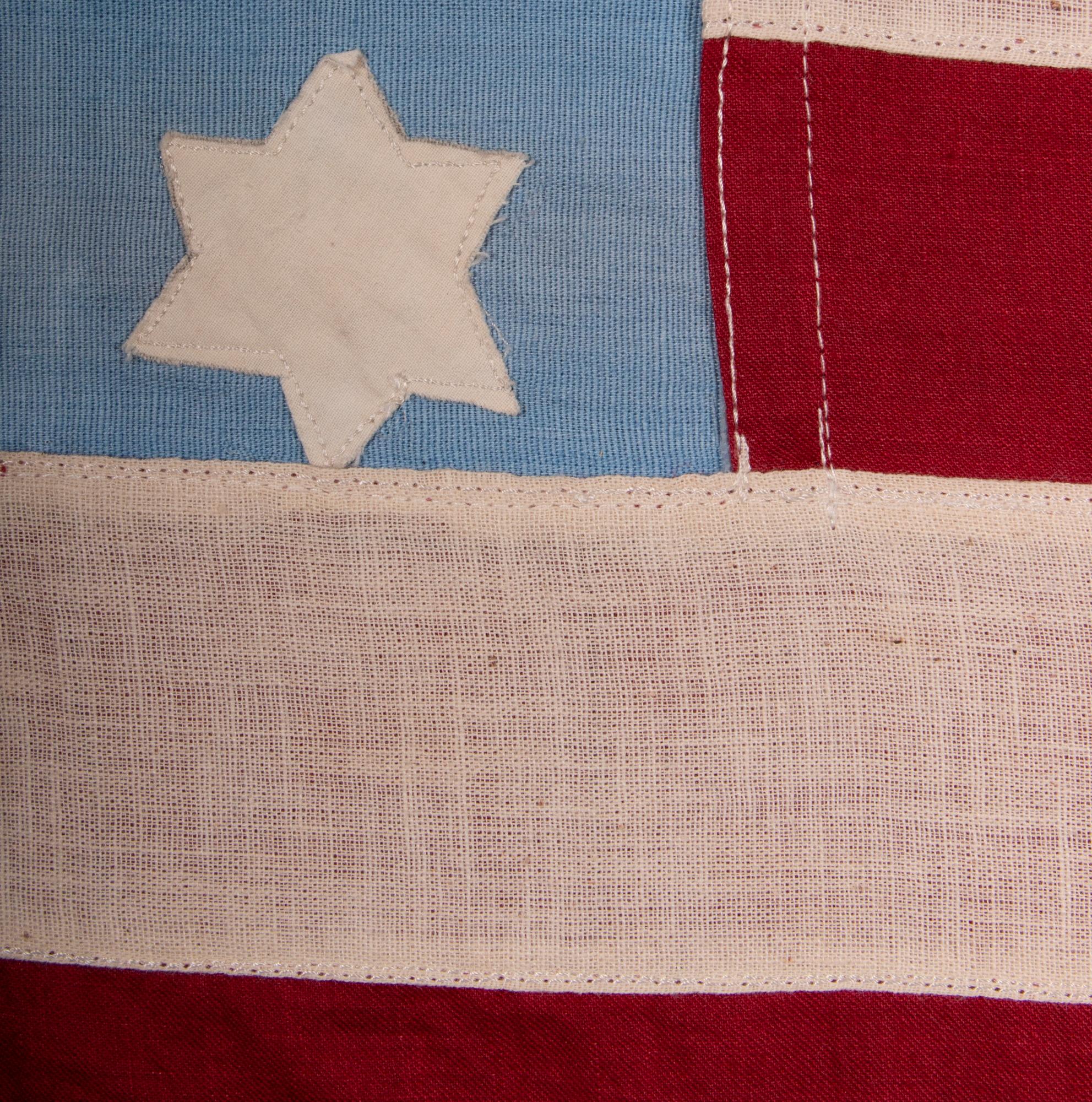 Mid-20th Century WWII 48 Star American Flag Made in France or Belgium to Welcome US Troops