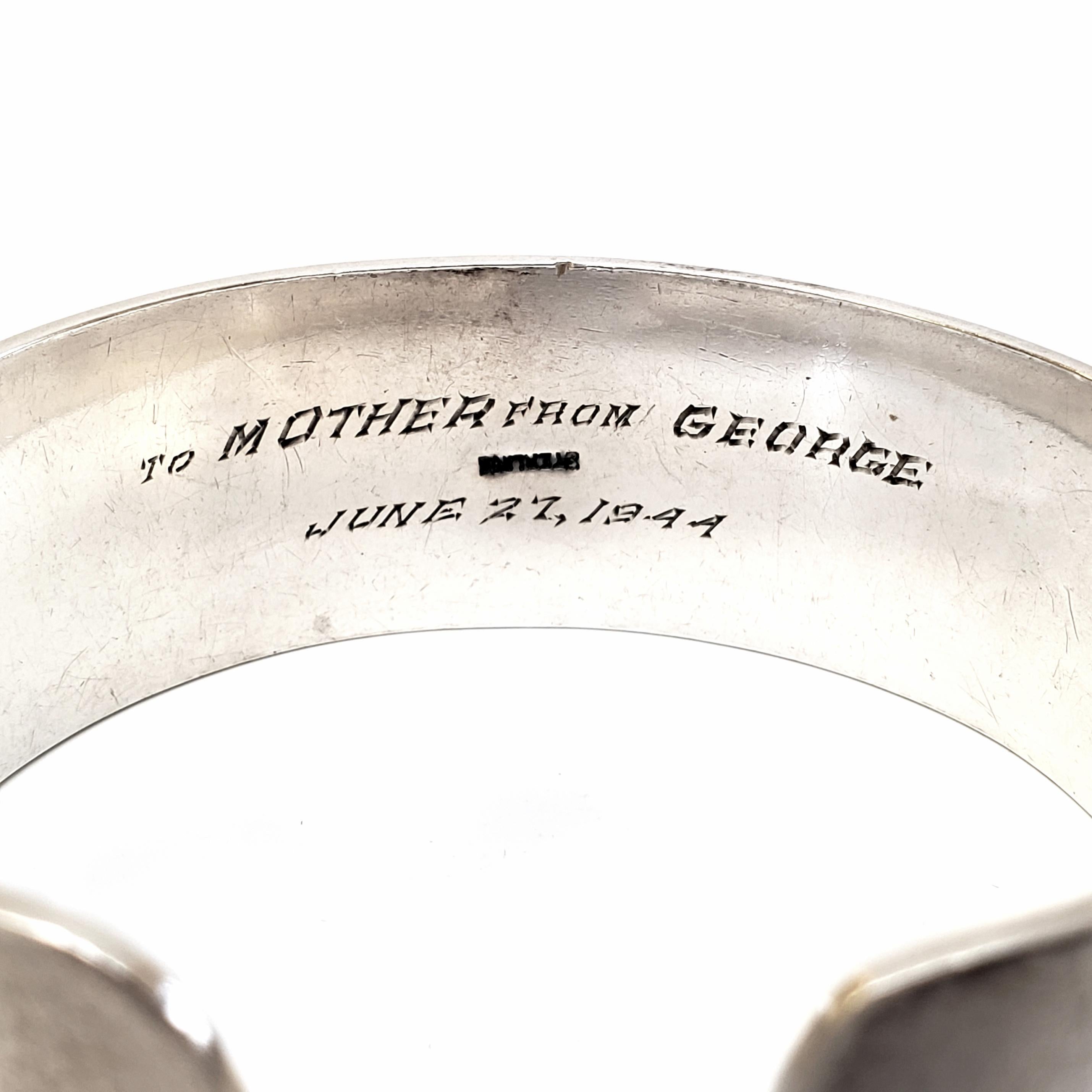 WWII Air Force Airman's Wings Cuff Bracelet In Good Condition In Washington Depot, CT