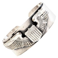 WWII Air Force Airman's Wings Cuff Bracelet