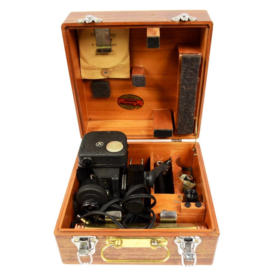 WWII Air Force Sextant Used by Air Force U.S. in Its Original Wooden Box