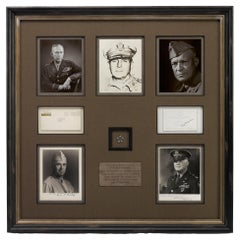 Vintage WWII Five Star Generals Signature Collage