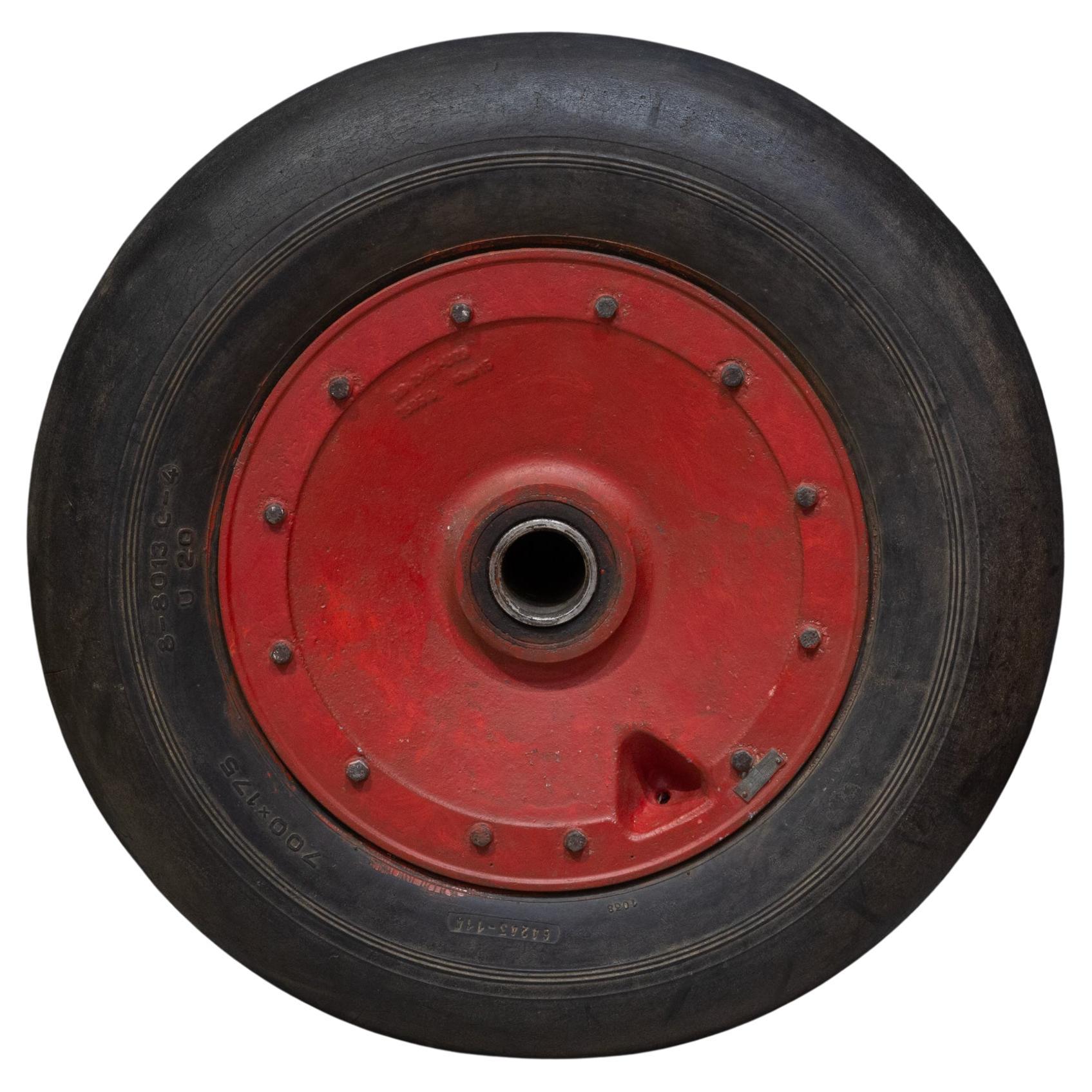 Pair WWII Bomber Airplane Wheels c.1940