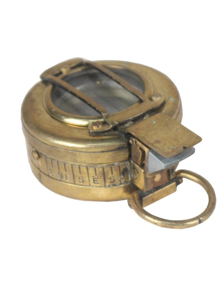 English WWII Brass Pocket Compass, England, 1944