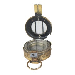 WWII Brass Pocket Compass, England, 1944