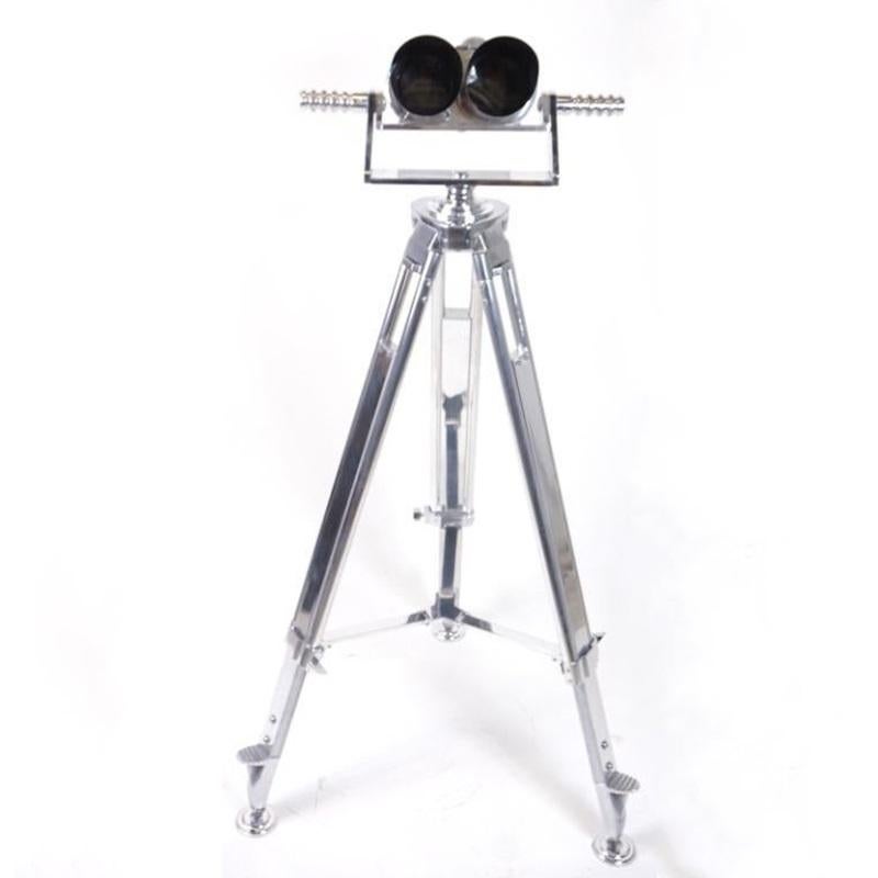 These WWII optics have been originally restored in a time-consuming process to reveal a crystal clear Image. Externally, hand stripping the paint inch by inch and polishing to the modern luster resembling a chrome finish. These binoculars were